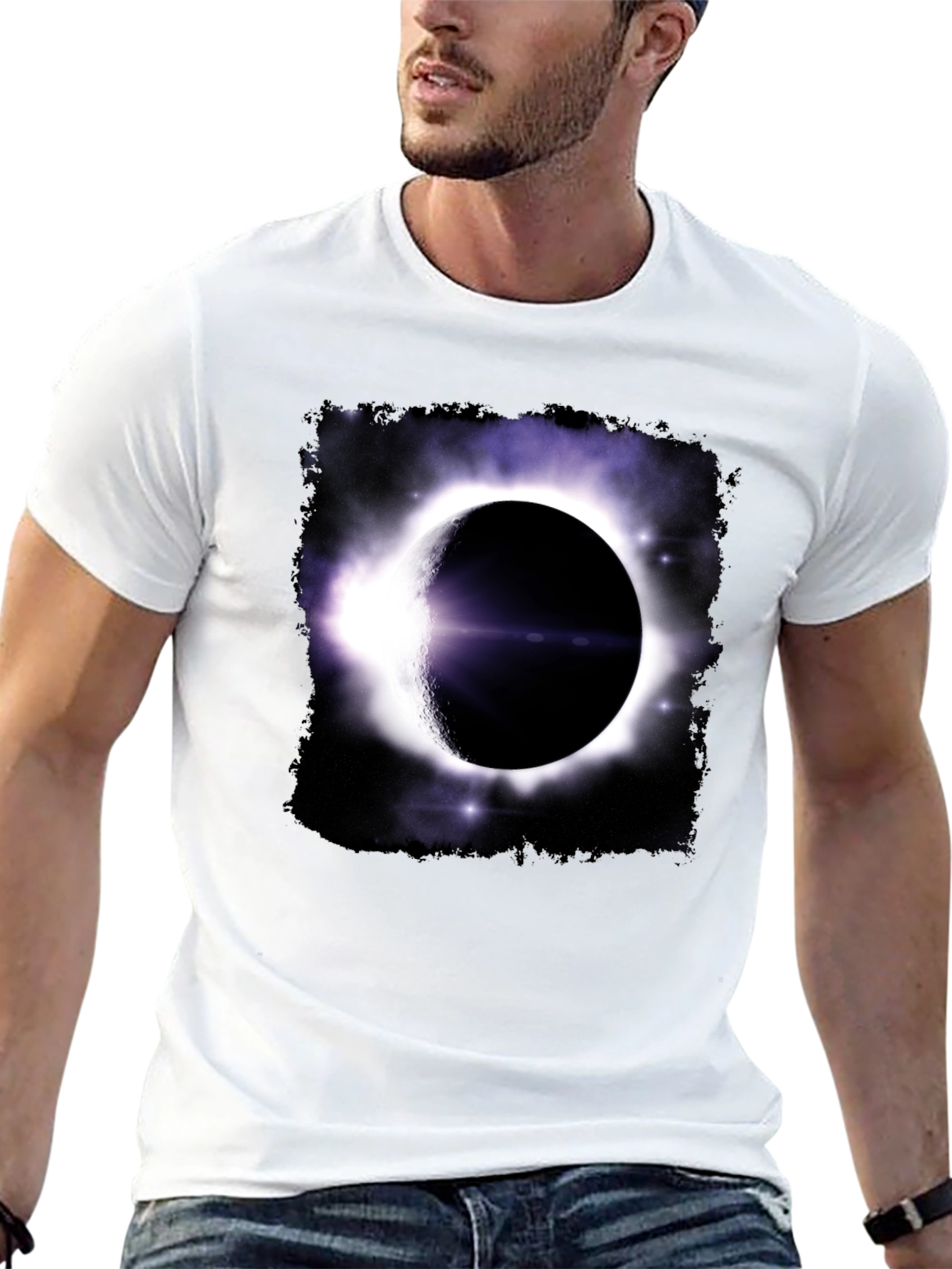 Solar Eclipse Graphic T-Shirt - Mens Black Tee
