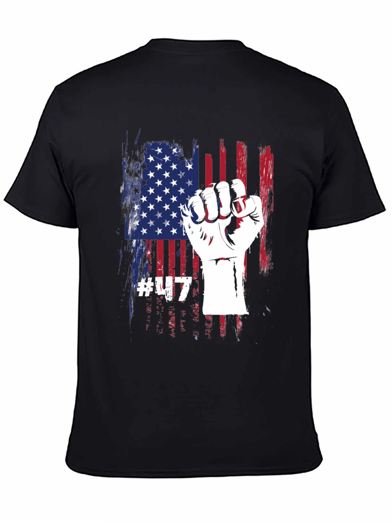 USA Flag Fist T-Shirt - Patriotic Tee