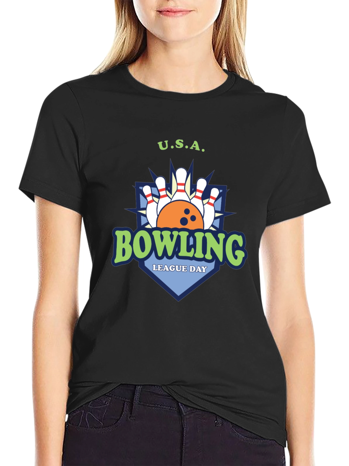 Bowling League Day USA T-Shirt