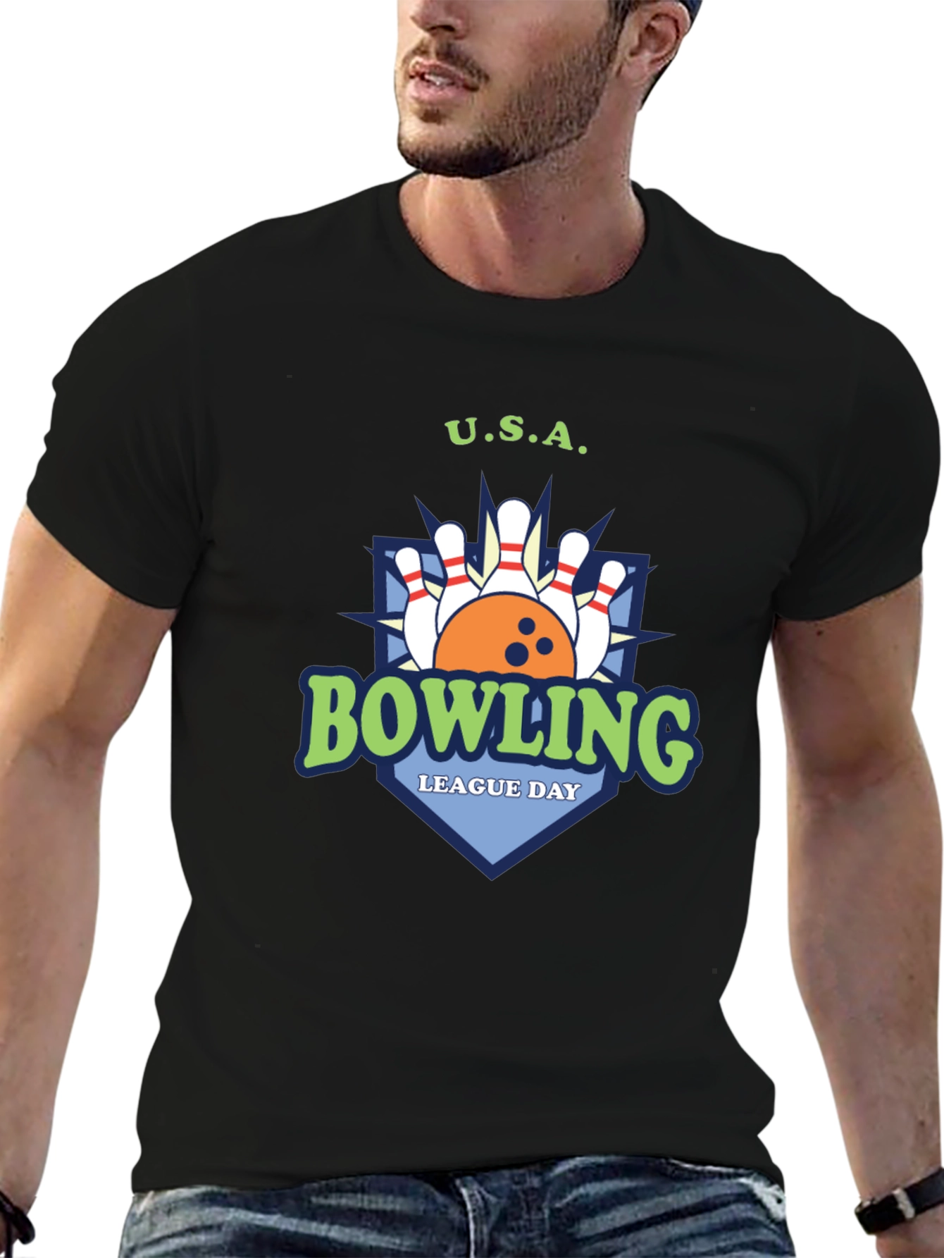 Bowling League Day USA T-Shirt