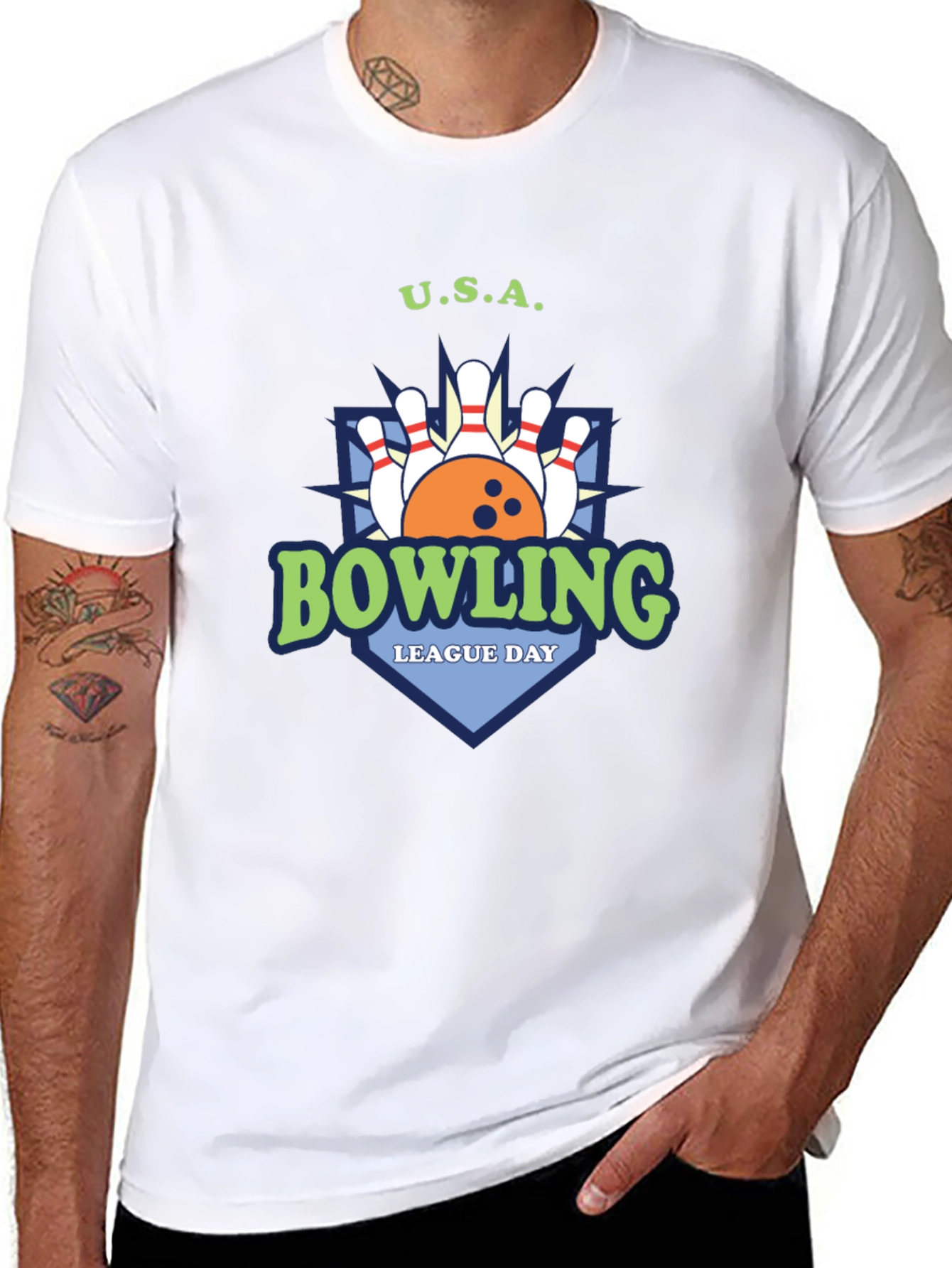 Bowling League Day USA T-Shirt