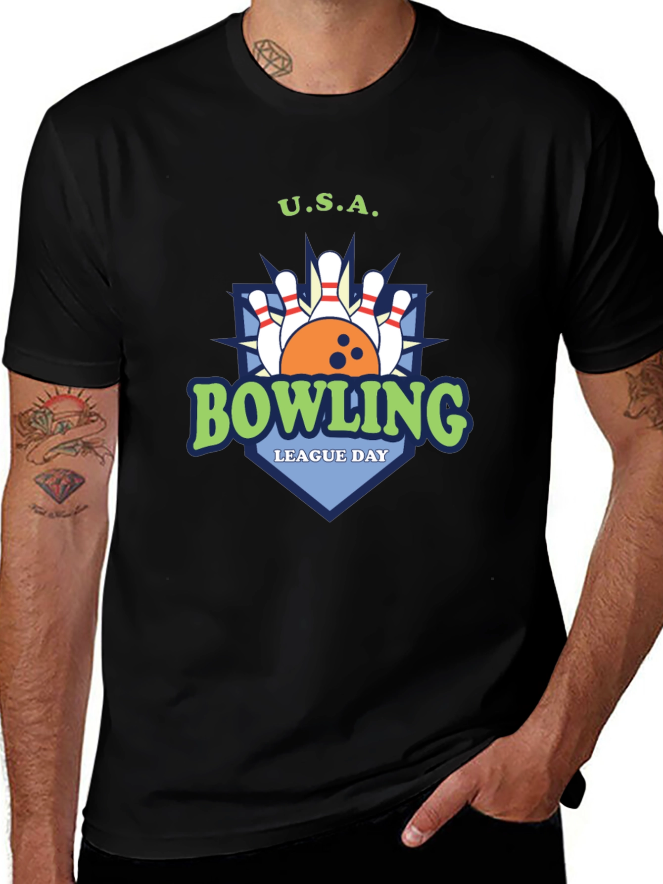 Bowling League Day USA T-Shirt