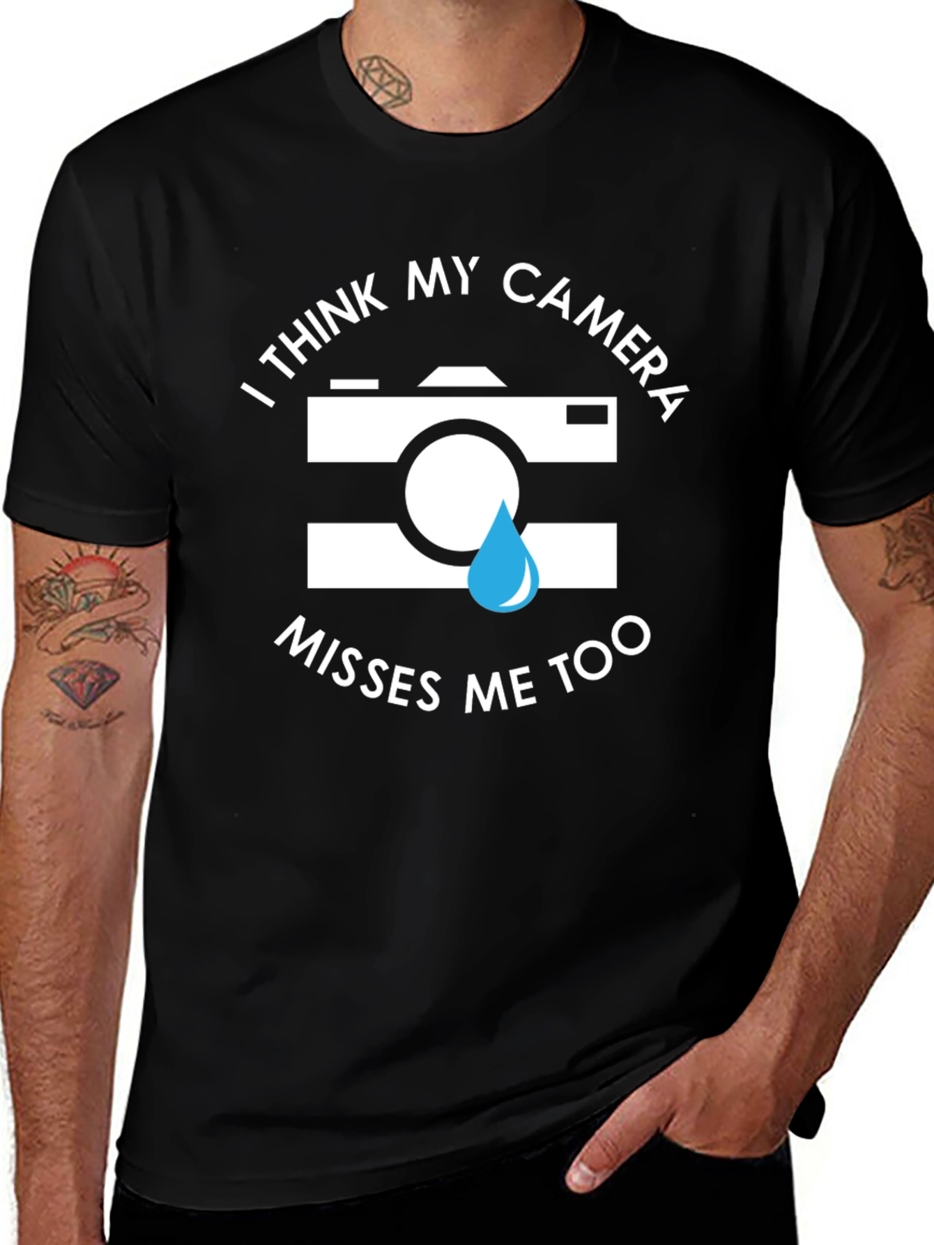 Camera Misses Me Funny Graphic Tee