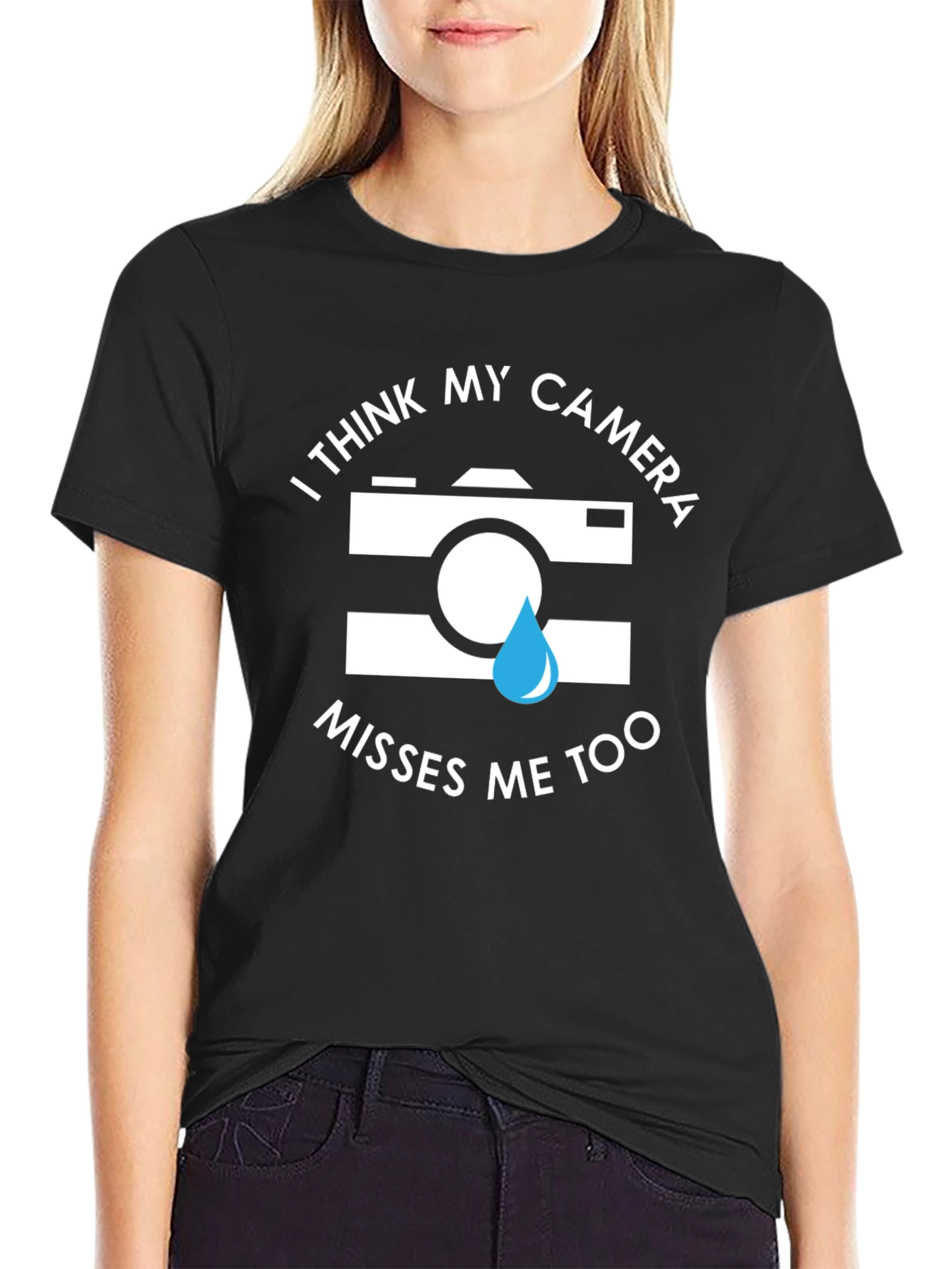 Camera Misses Me Funny Graphic Tee