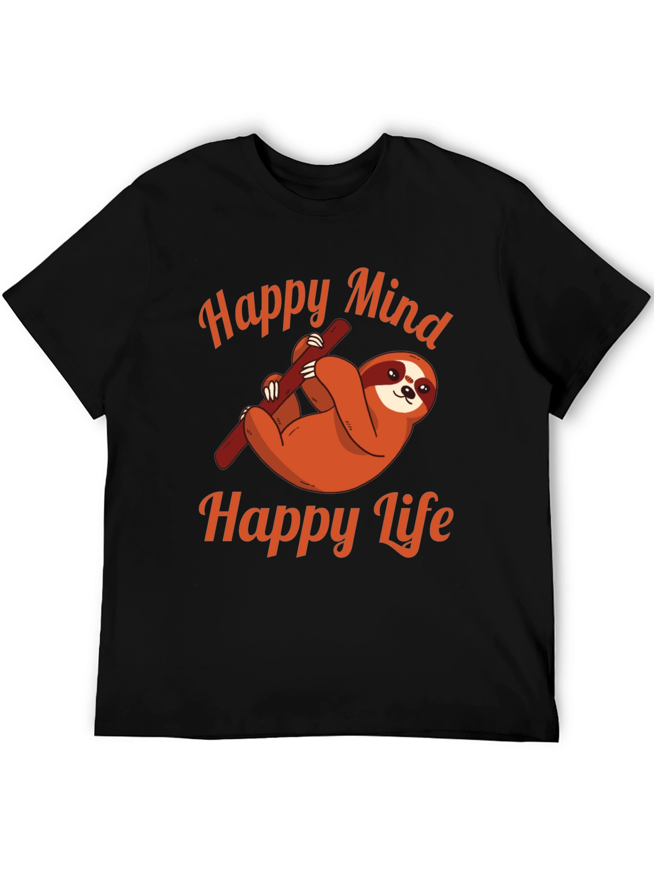 Happy Mind Happy Life Sloth Graphic Tee