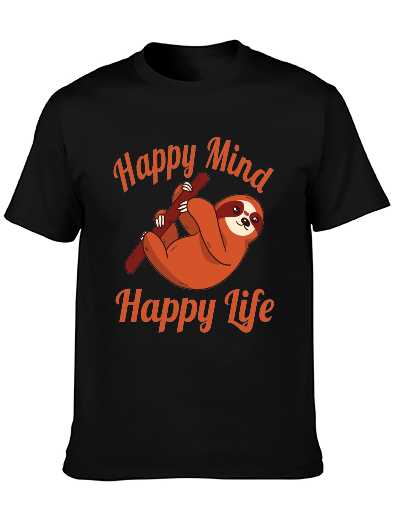 Happy Mind Happy Life Sloth Graphic Tee