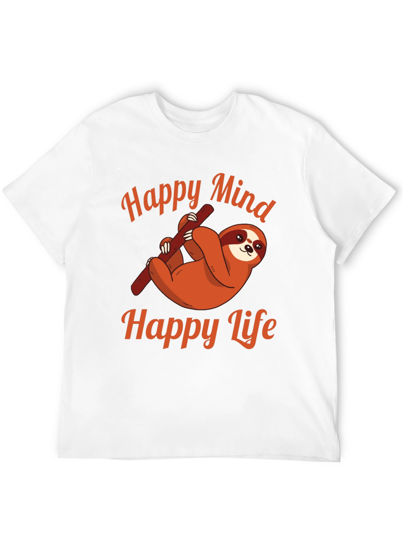 Happy Mind Happy Life Sloth Graphic Tee