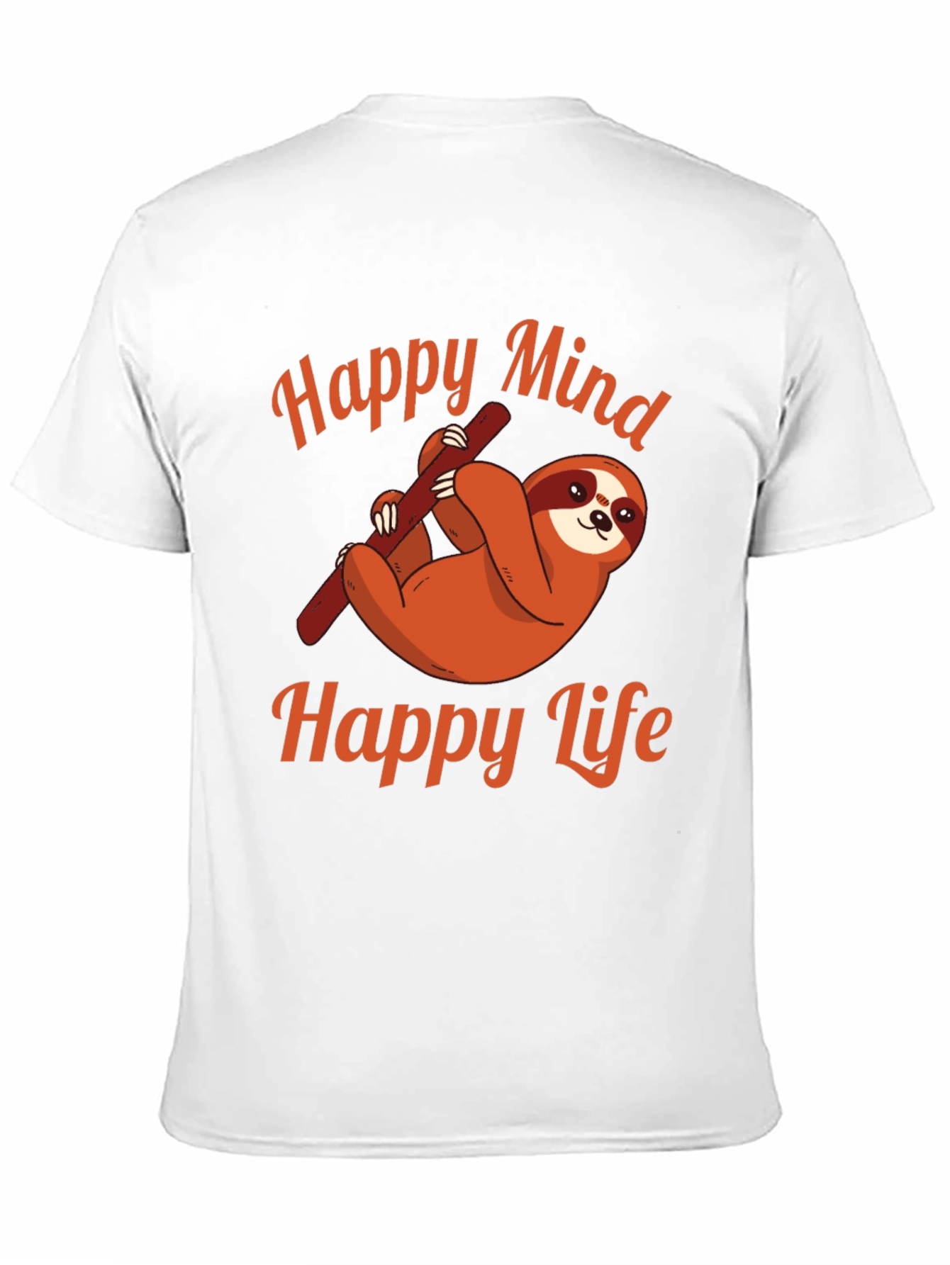 Happy Mind Happy Life Sloth Graphic Tee