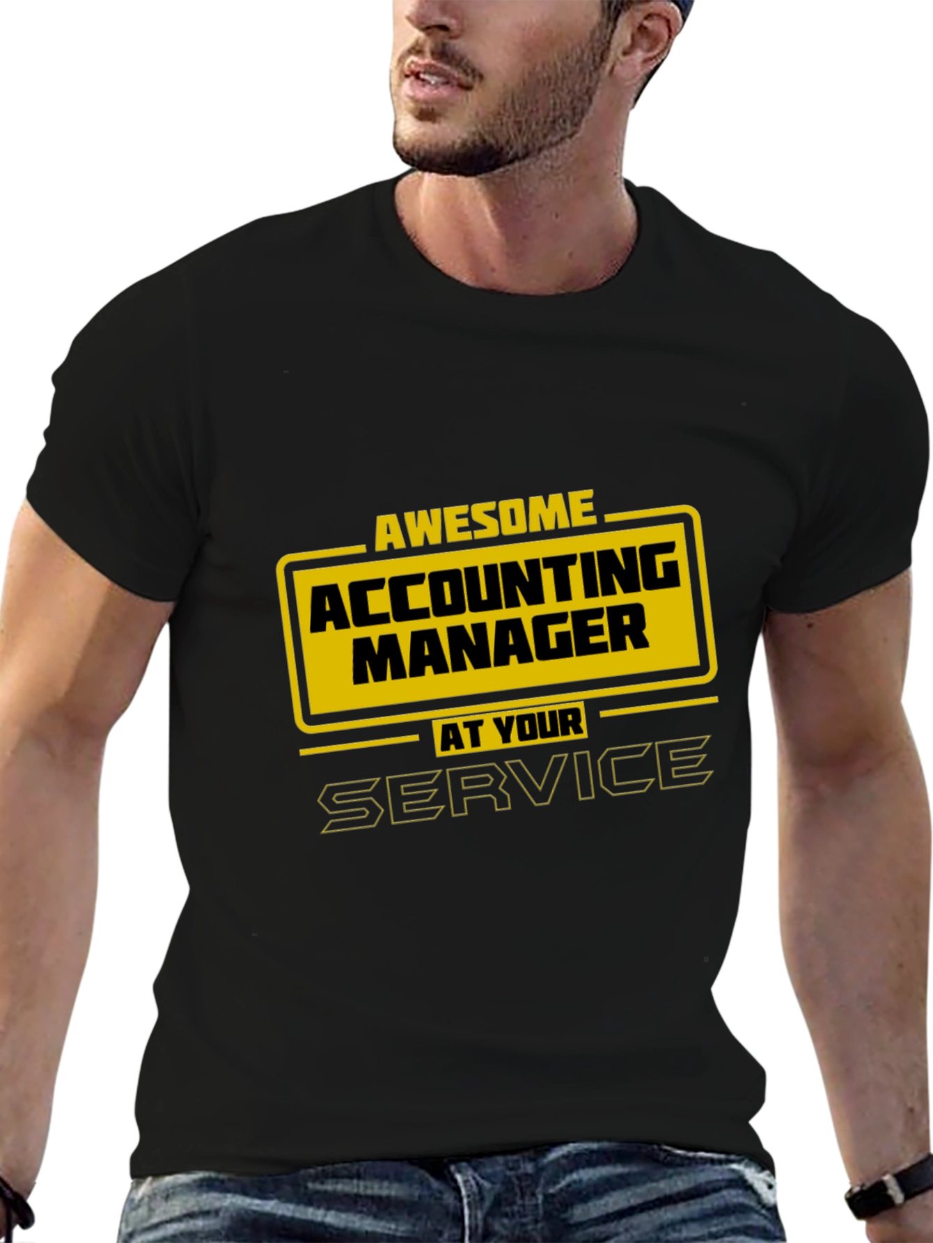Awesome Accounting Manager T-Shirt - At Your Service!