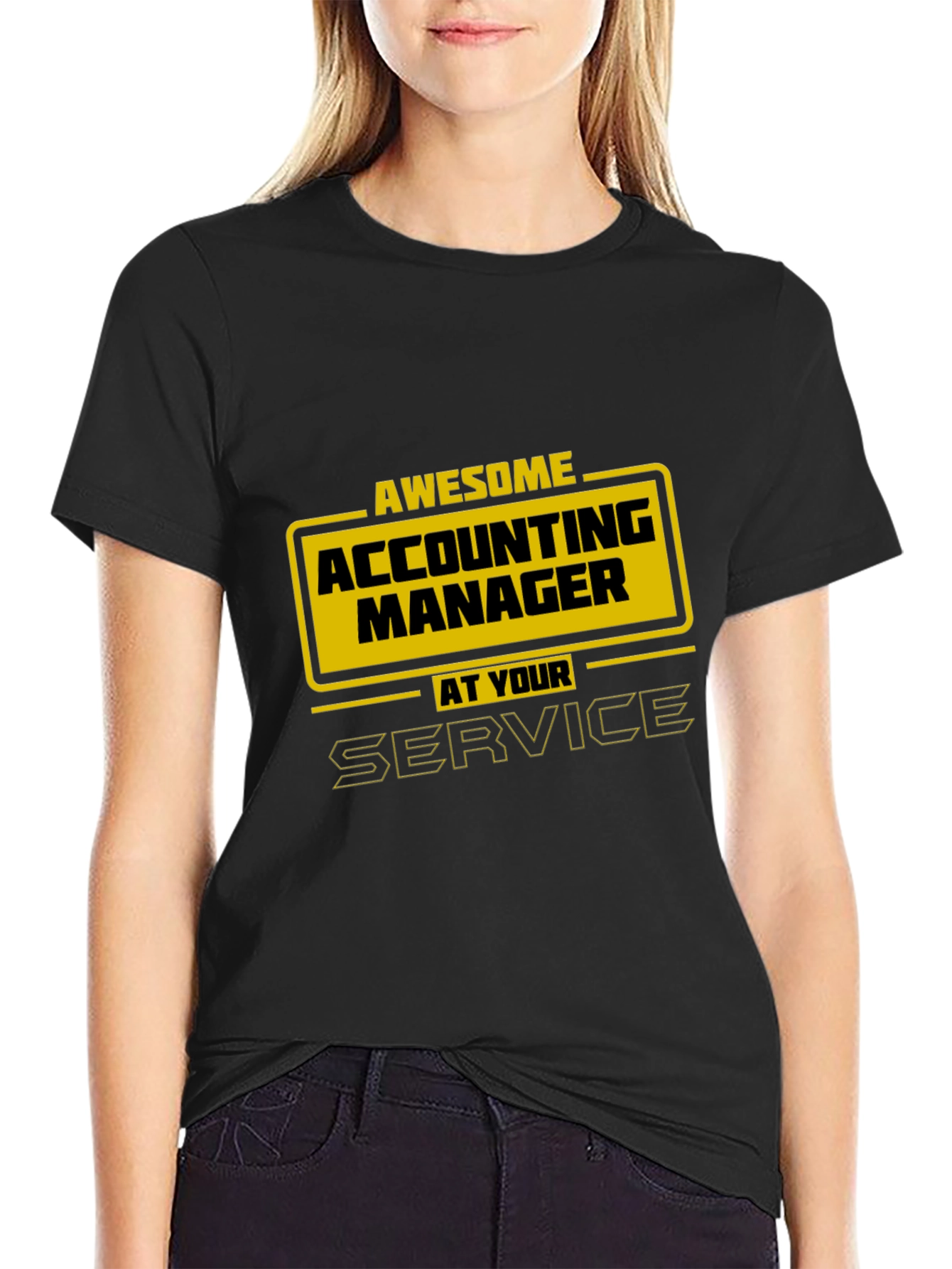 Awesome Accounting Manager T-Shirt - At Your Service!