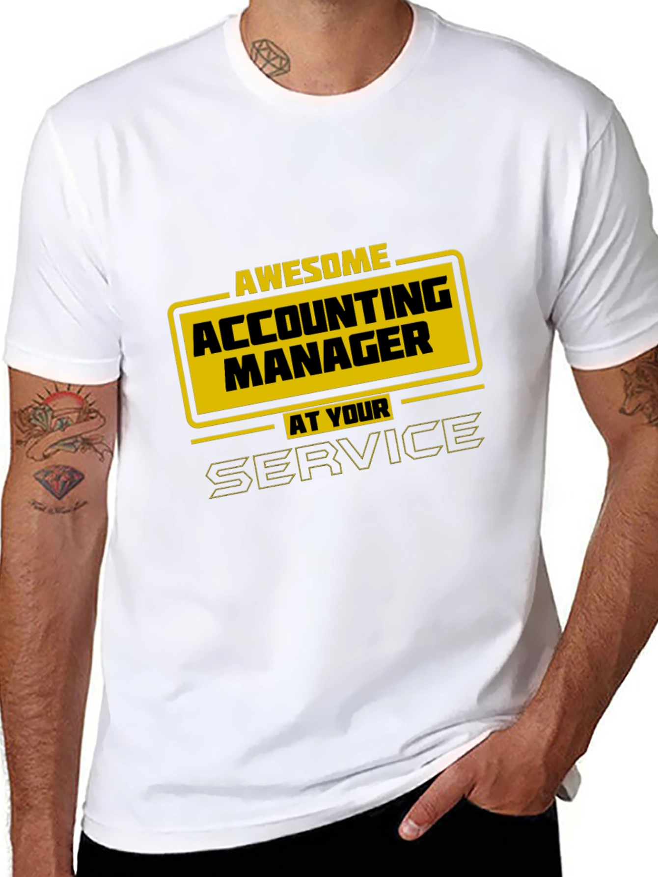 Awesome Accounting Manager T-Shirt - At Your Service!