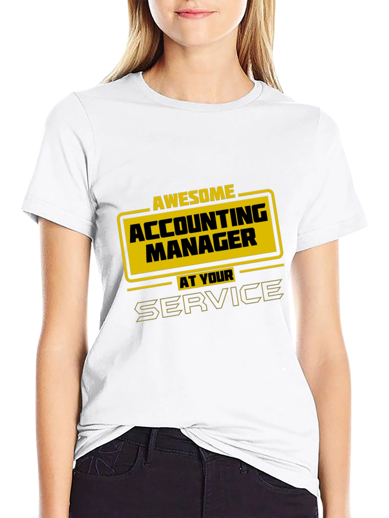Awesome Accounting Manager T-Shirt - At Your Service!
