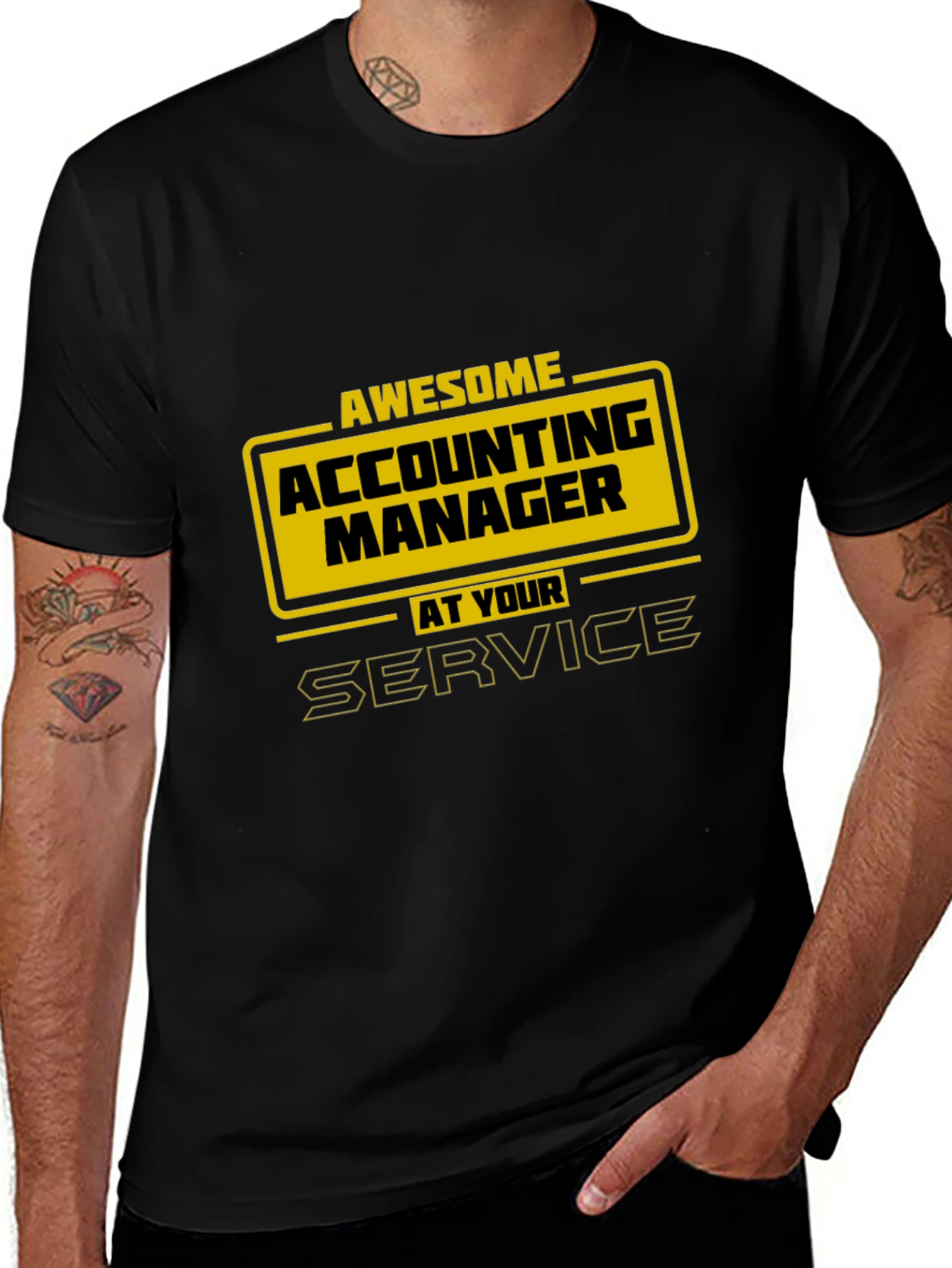Awesome Accounting Manager T-Shirt - At Your Service!