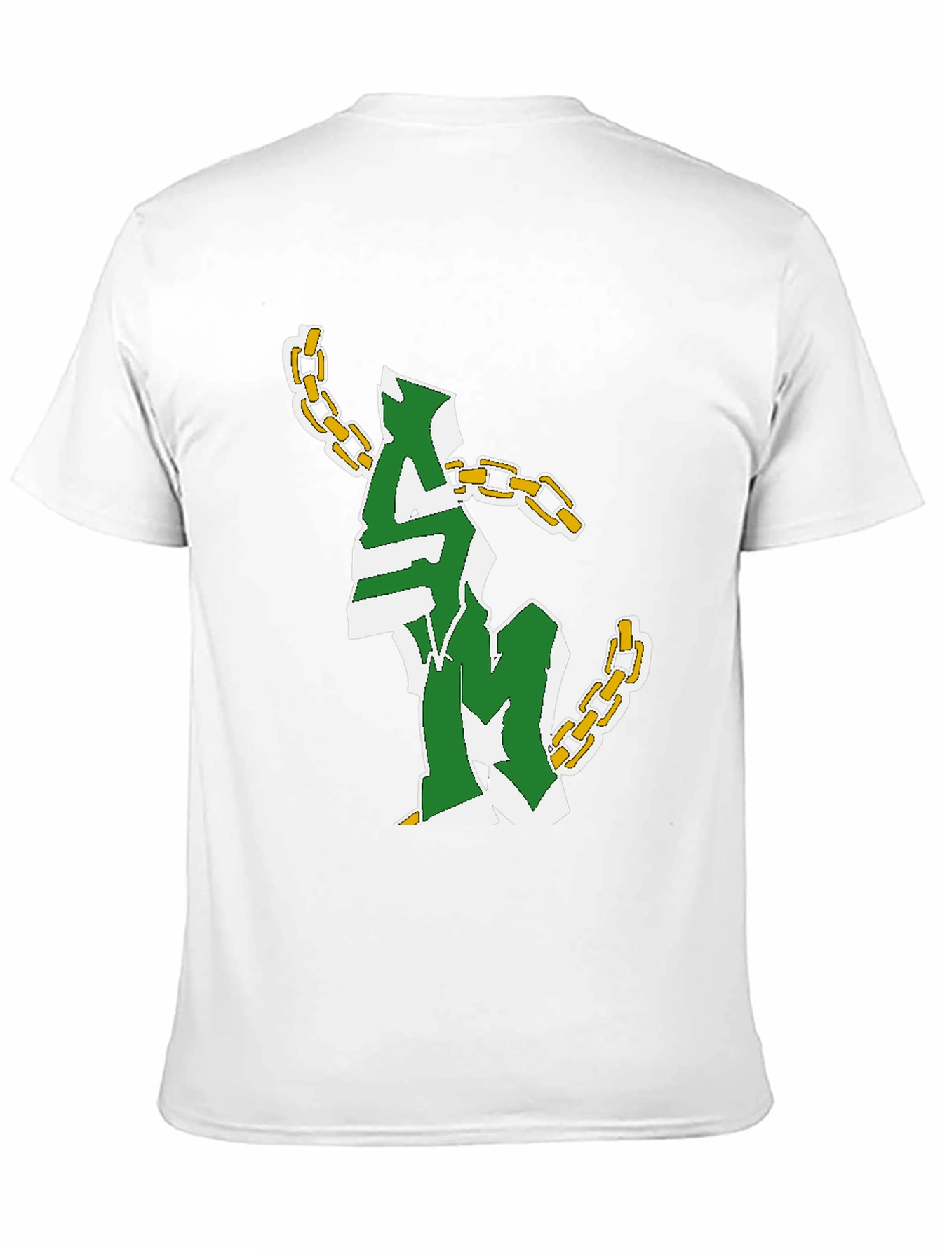 Graphic Print Chain T-Shirt - Black