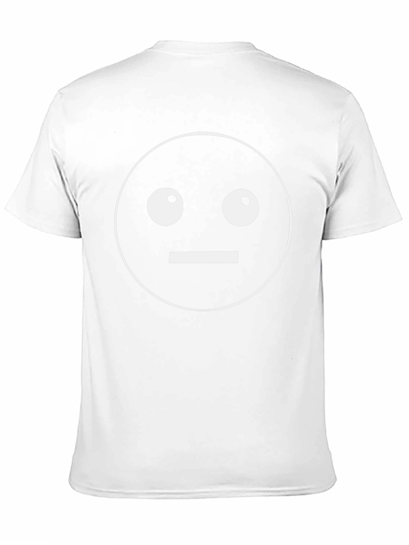 Expressionless Face Emoji T-Shirt - Black