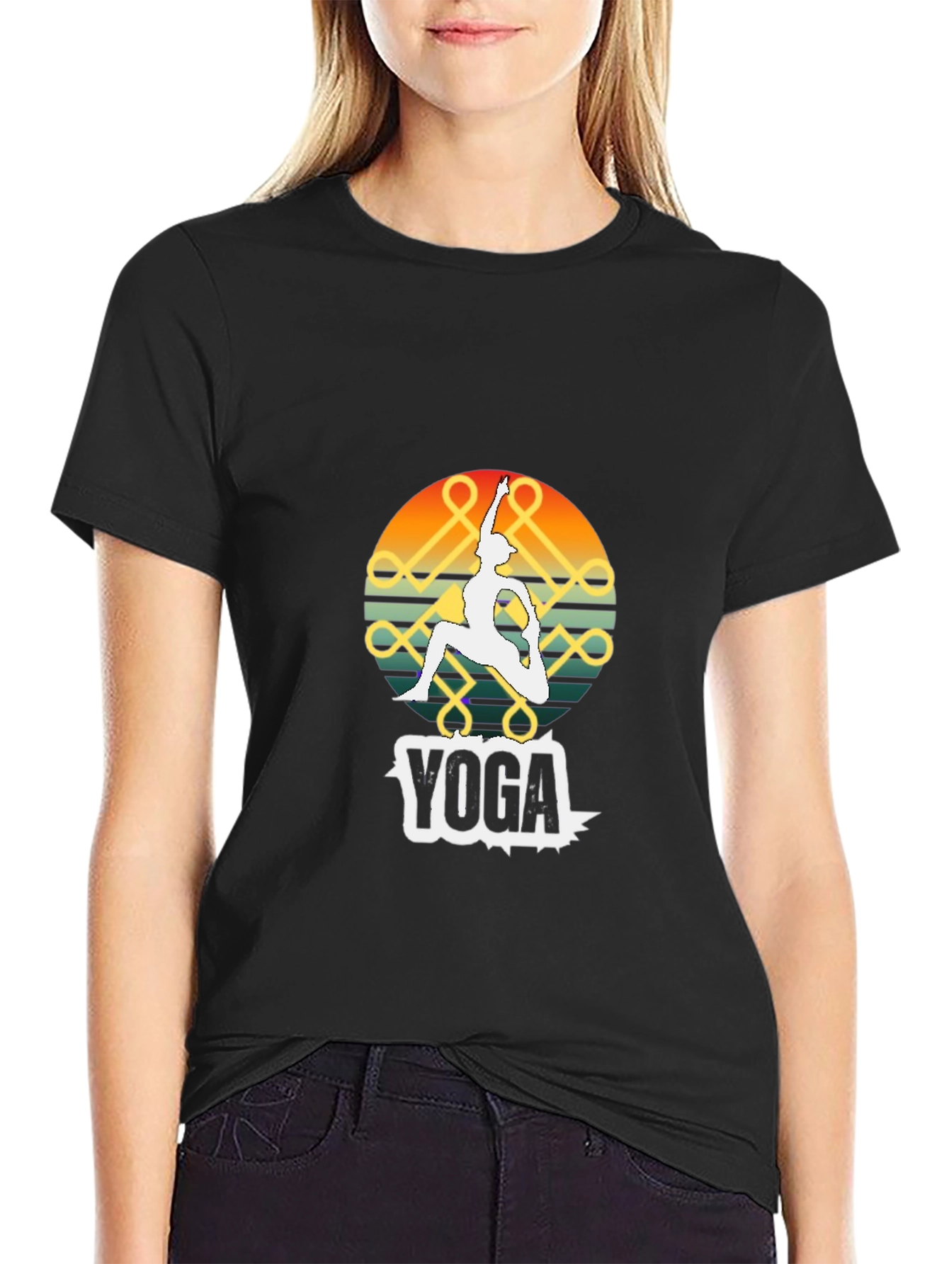 Yoga Pose Graphic Tee - Meditative Style Shirt