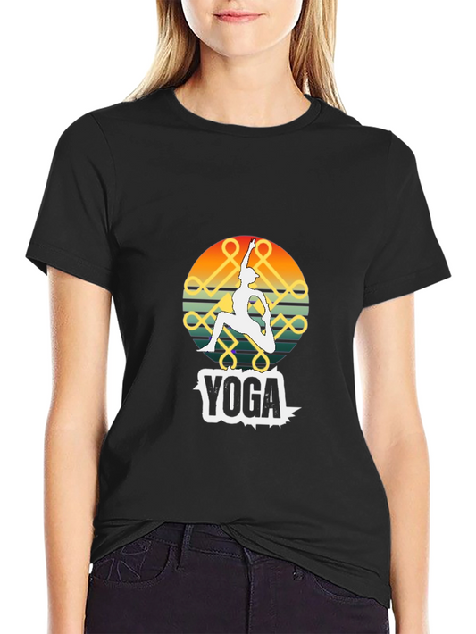 Yoga Pose Graphic Tee - Meditative Style Shirt