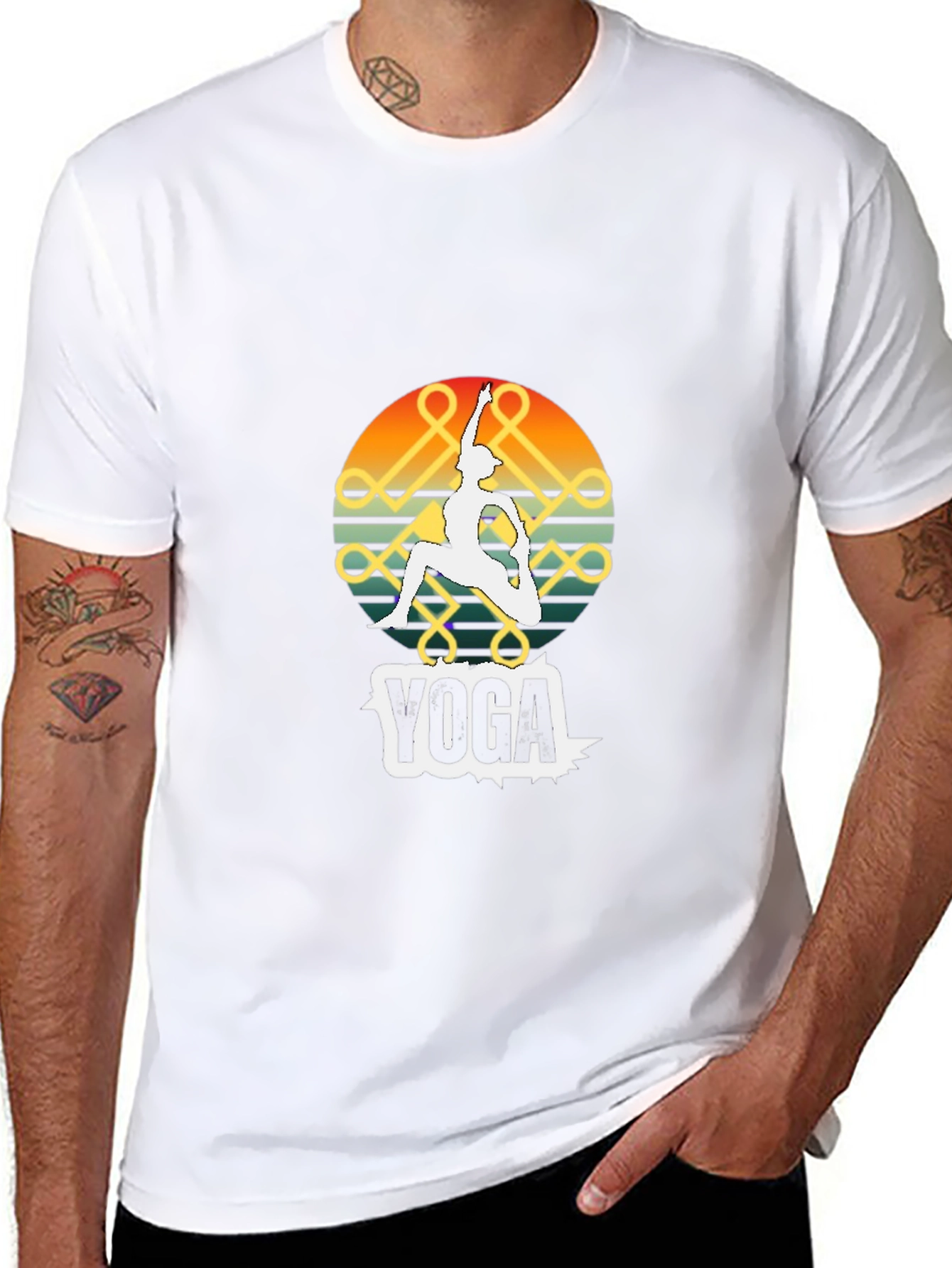 Yoga Pose Graphic Tee - Meditative Style Shirt