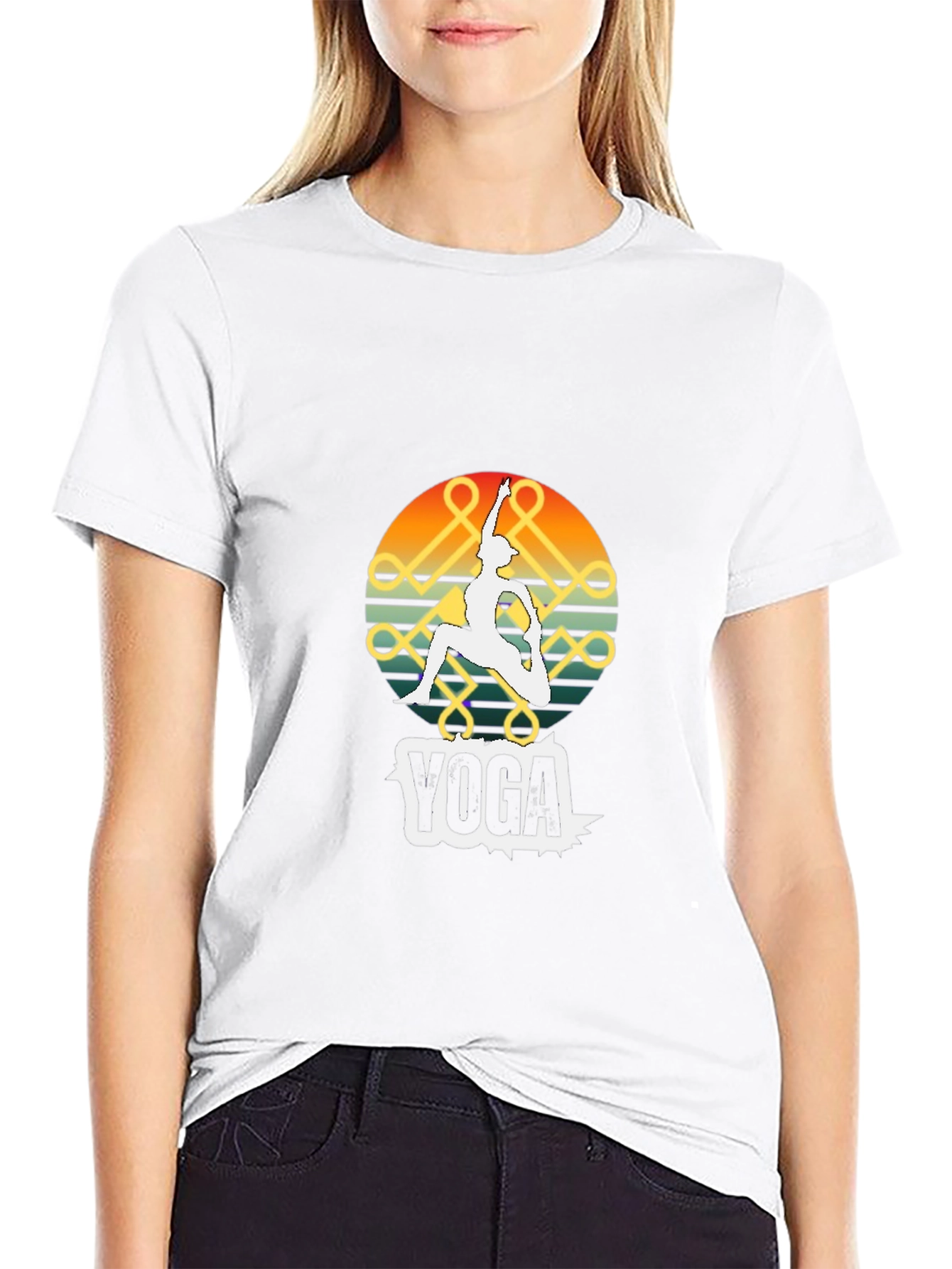 Yoga Pose Graphic Tee - Meditative Style Shirt