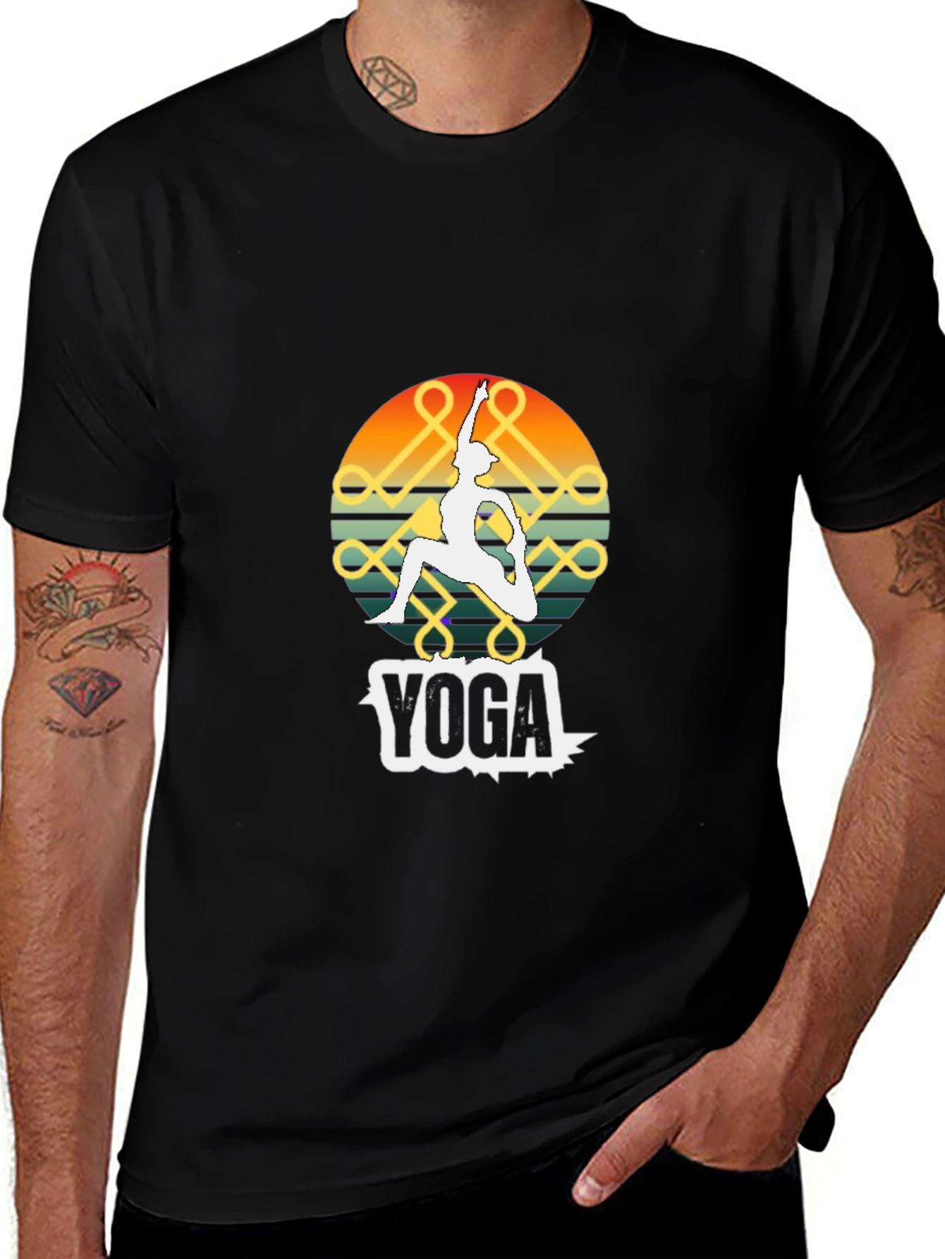Yoga Pose Graphic Tee - Meditative Style Shirt