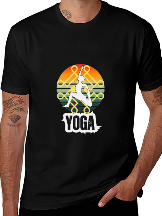 Yoga Pose Graphic Tee - Meditative Style Shirt