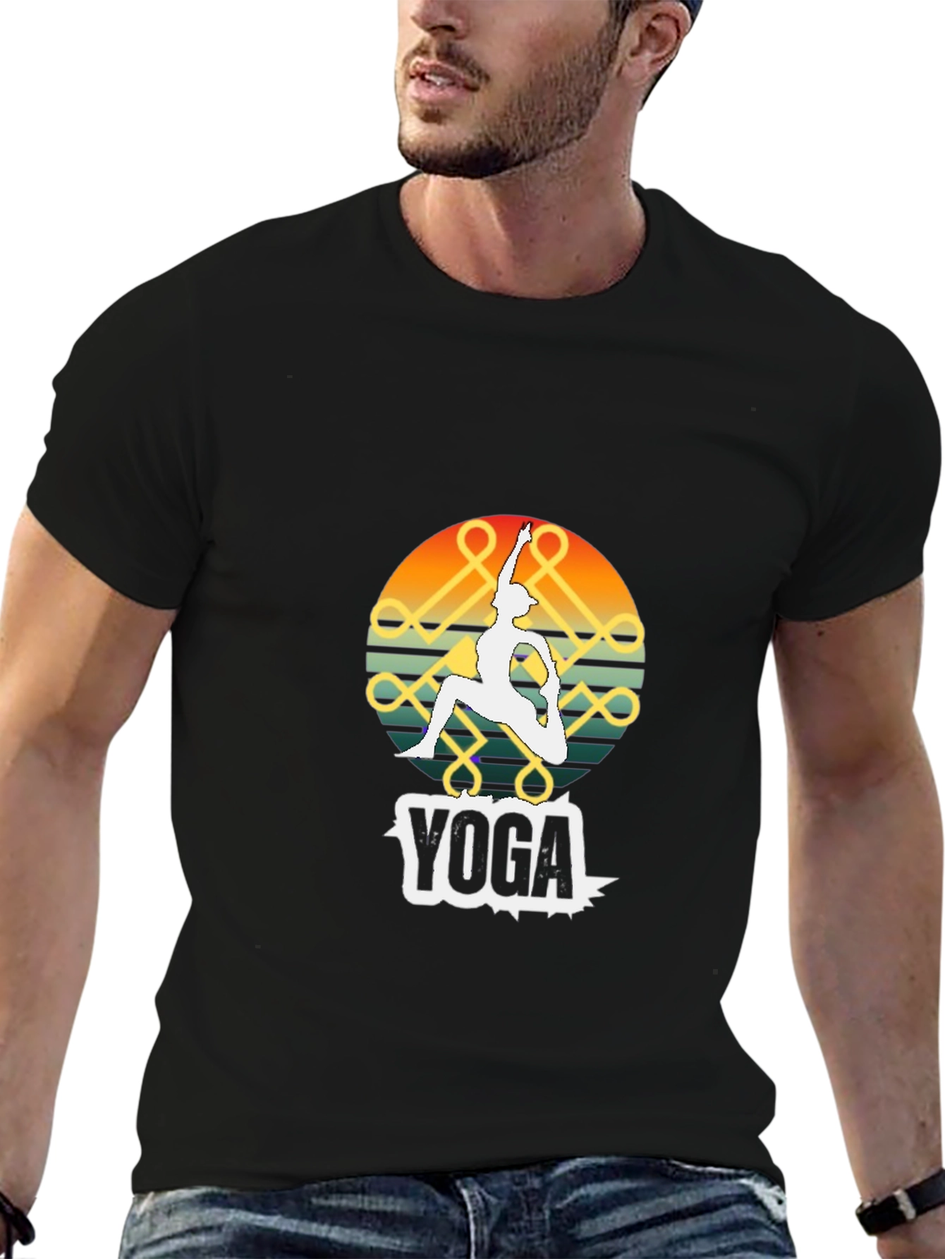 Yoga Pose Graphic Tee - Meditative Style Shirt