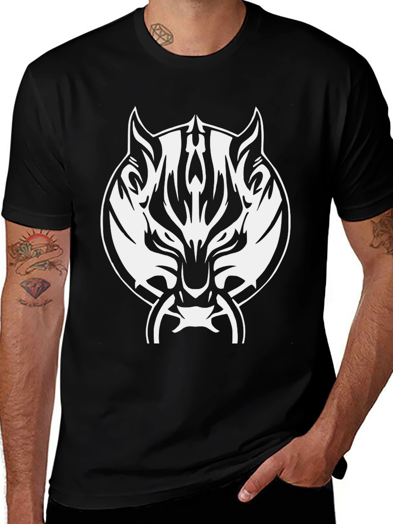 Tiger Emblem Black T-Shirt