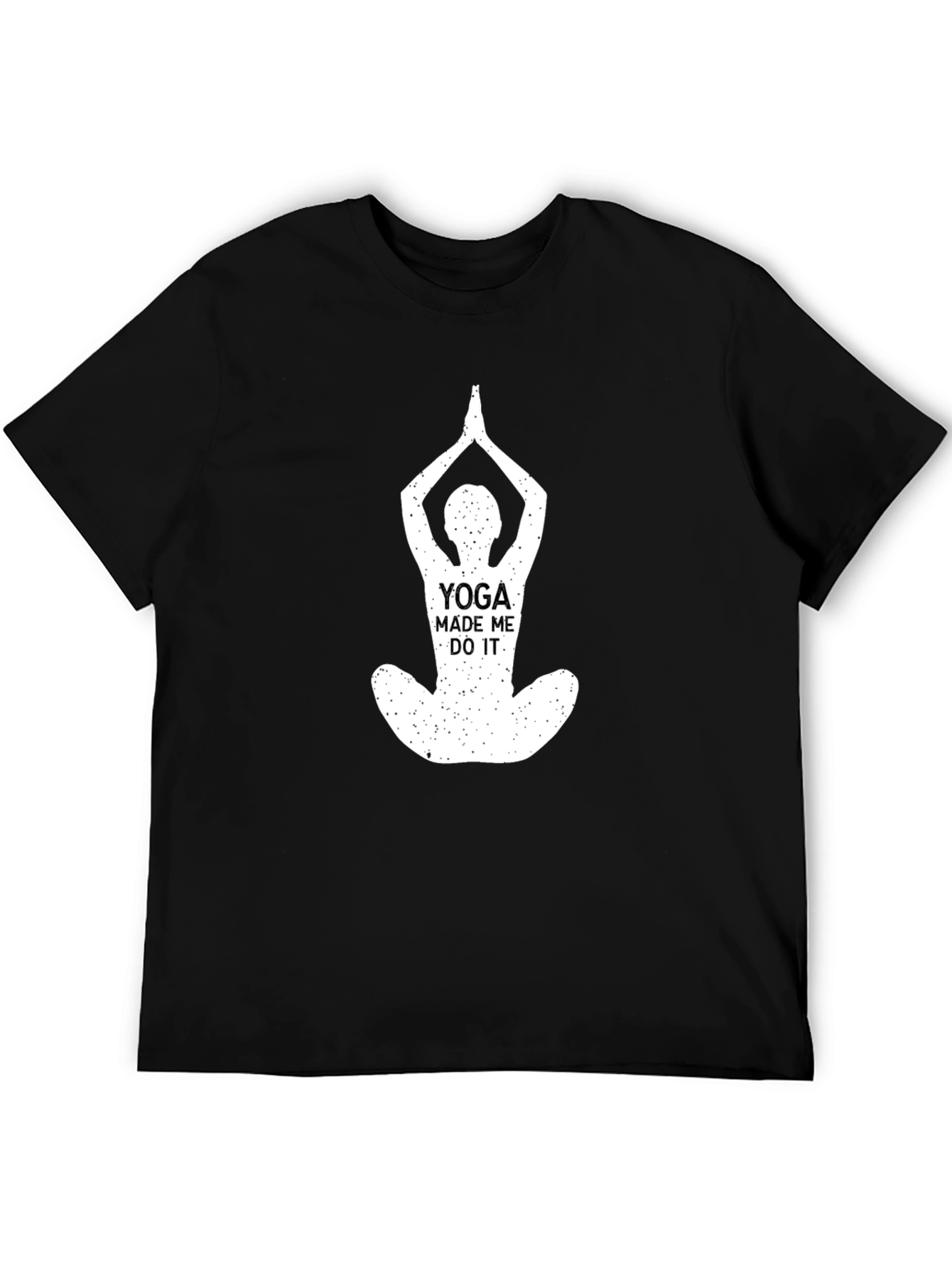 Yoga Made Me Do It Black T-Shirt