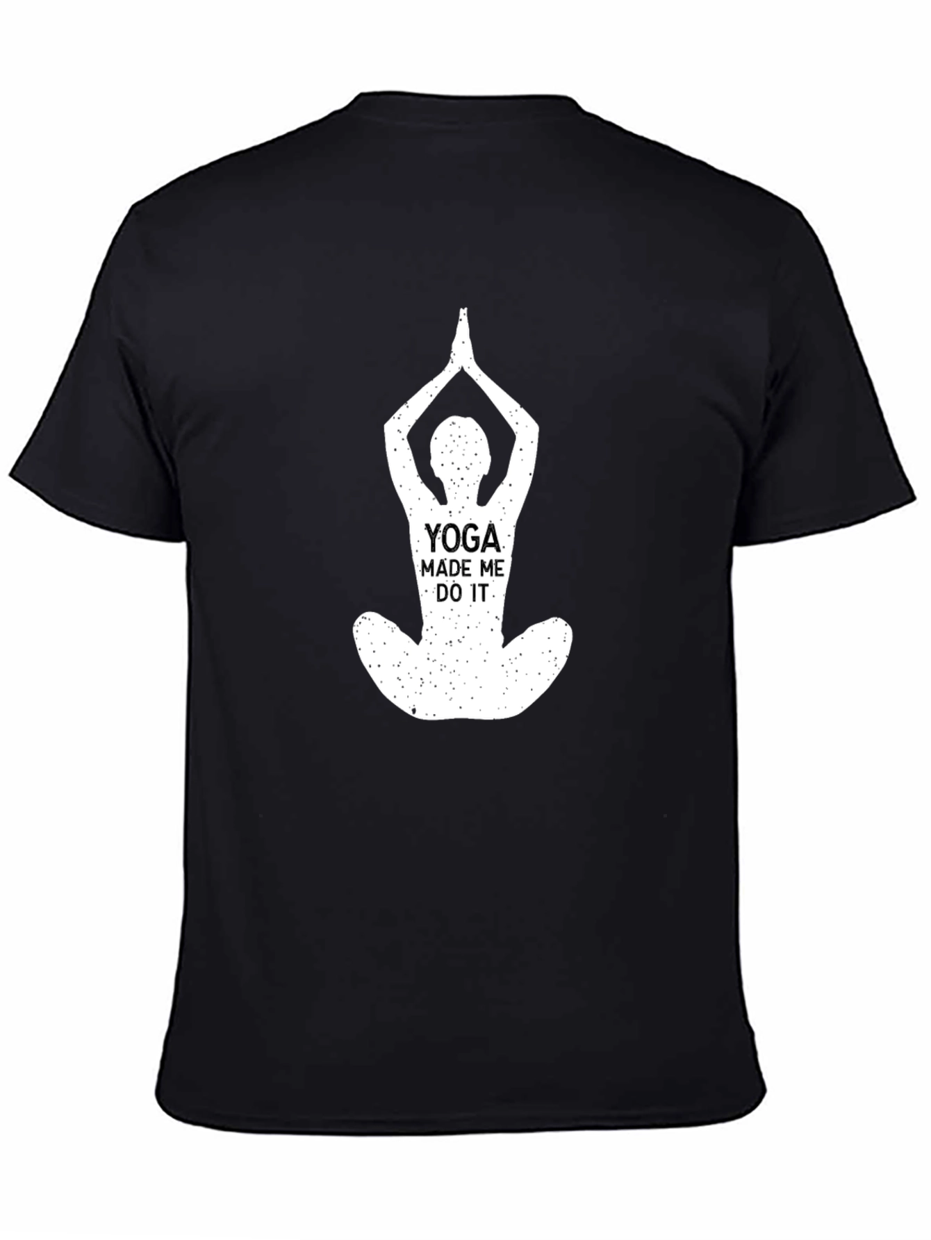 Yoga Made Me Do It Black T-Shirt