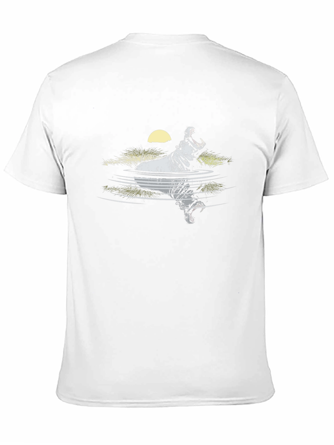 Hippo in Water Graphic Tee - Black