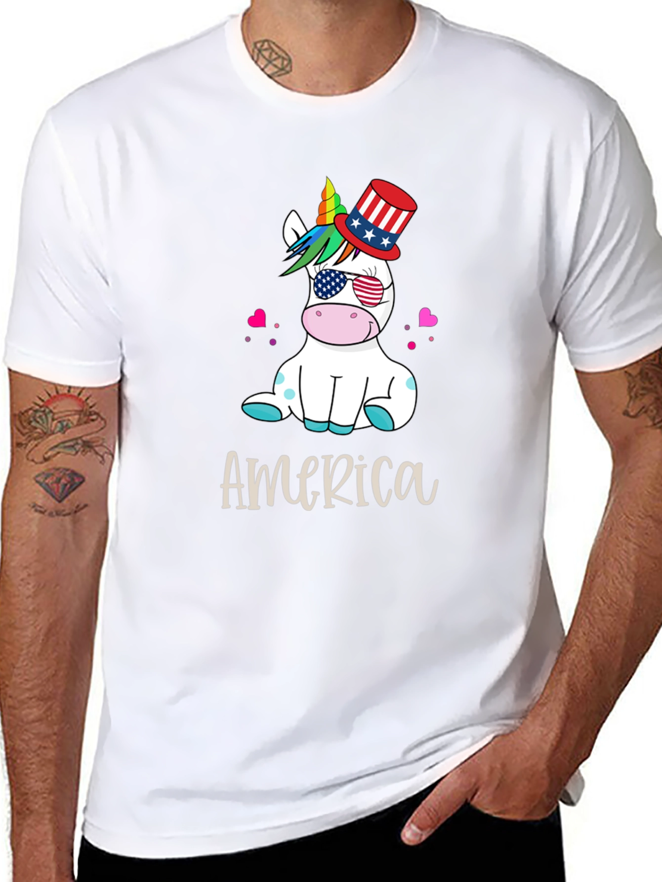 Patriotic Unicorn USA T-Shirt