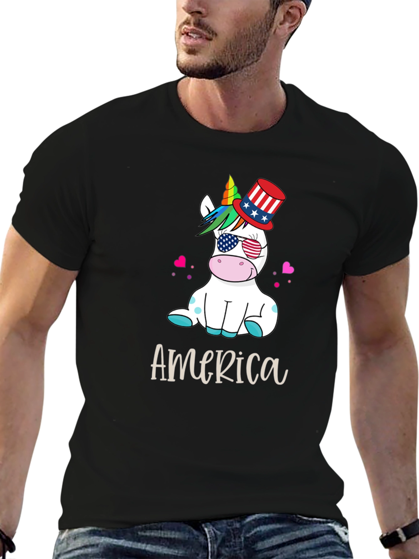 Patriotic Unicorn USA T-Shirt