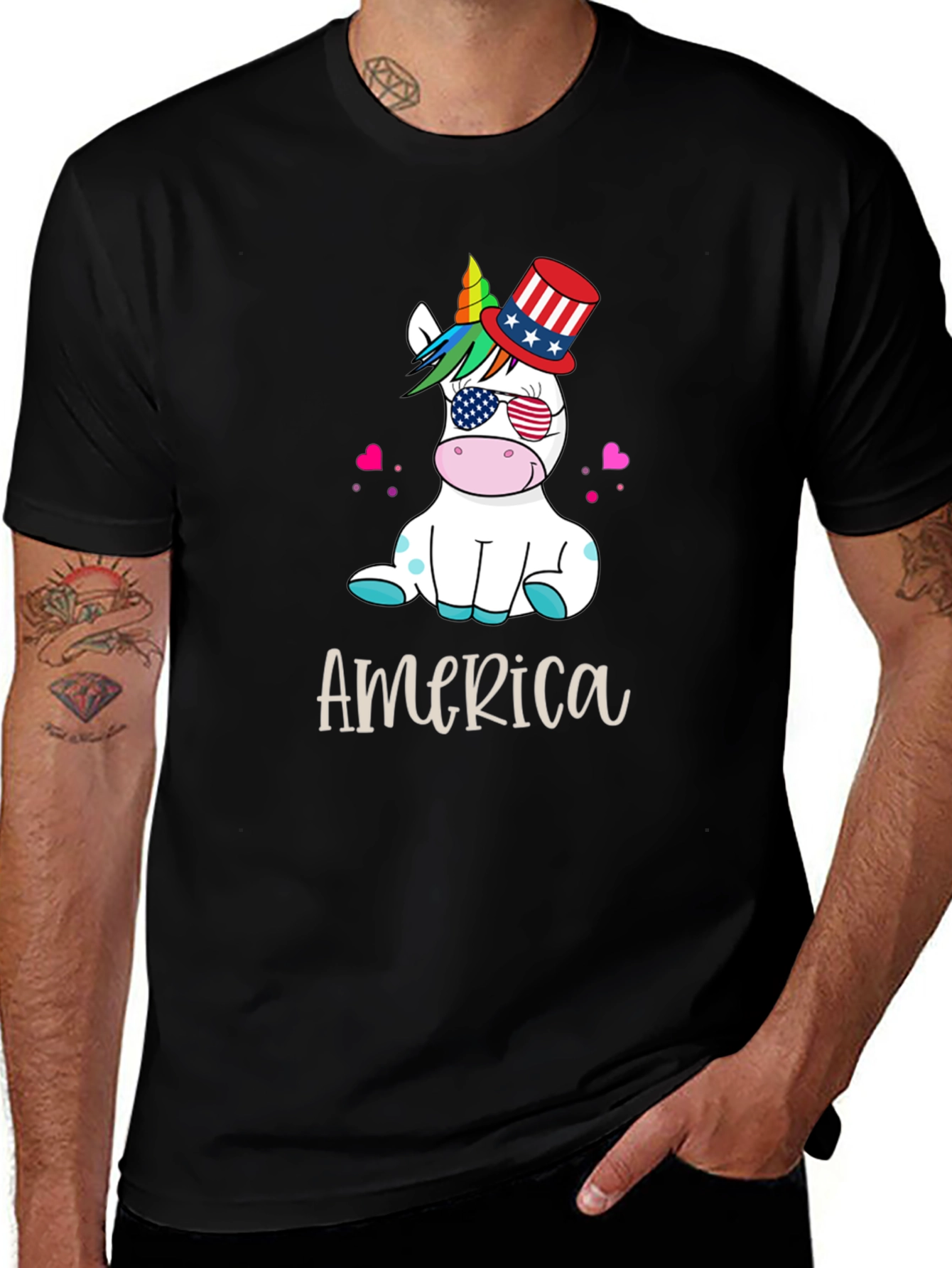 Patriotic Unicorn USA T-Shirt