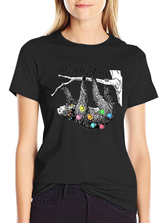 Festive Sloth Christmas T-Shirt