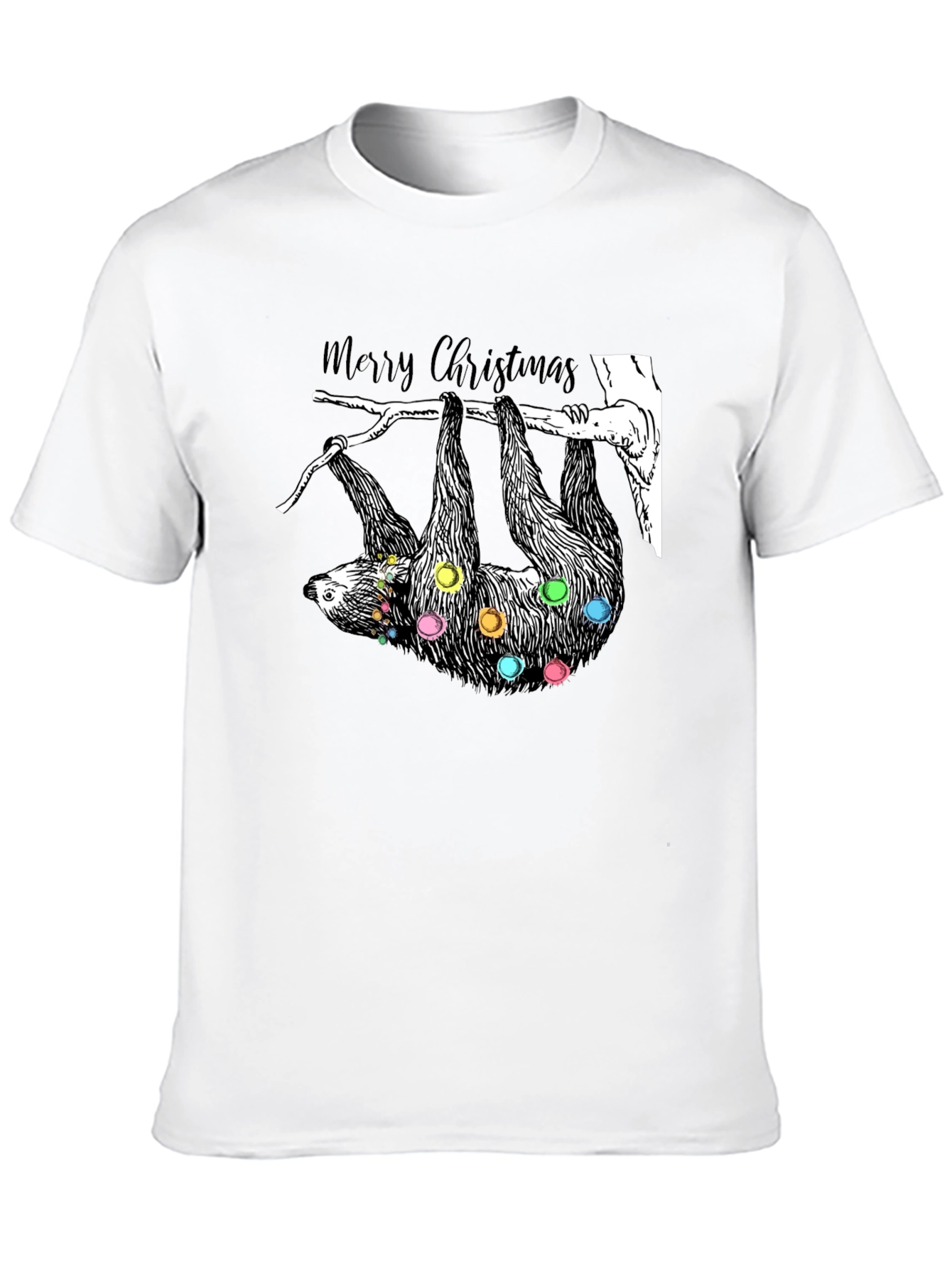 Festive Sloth Christmas T-Shirt