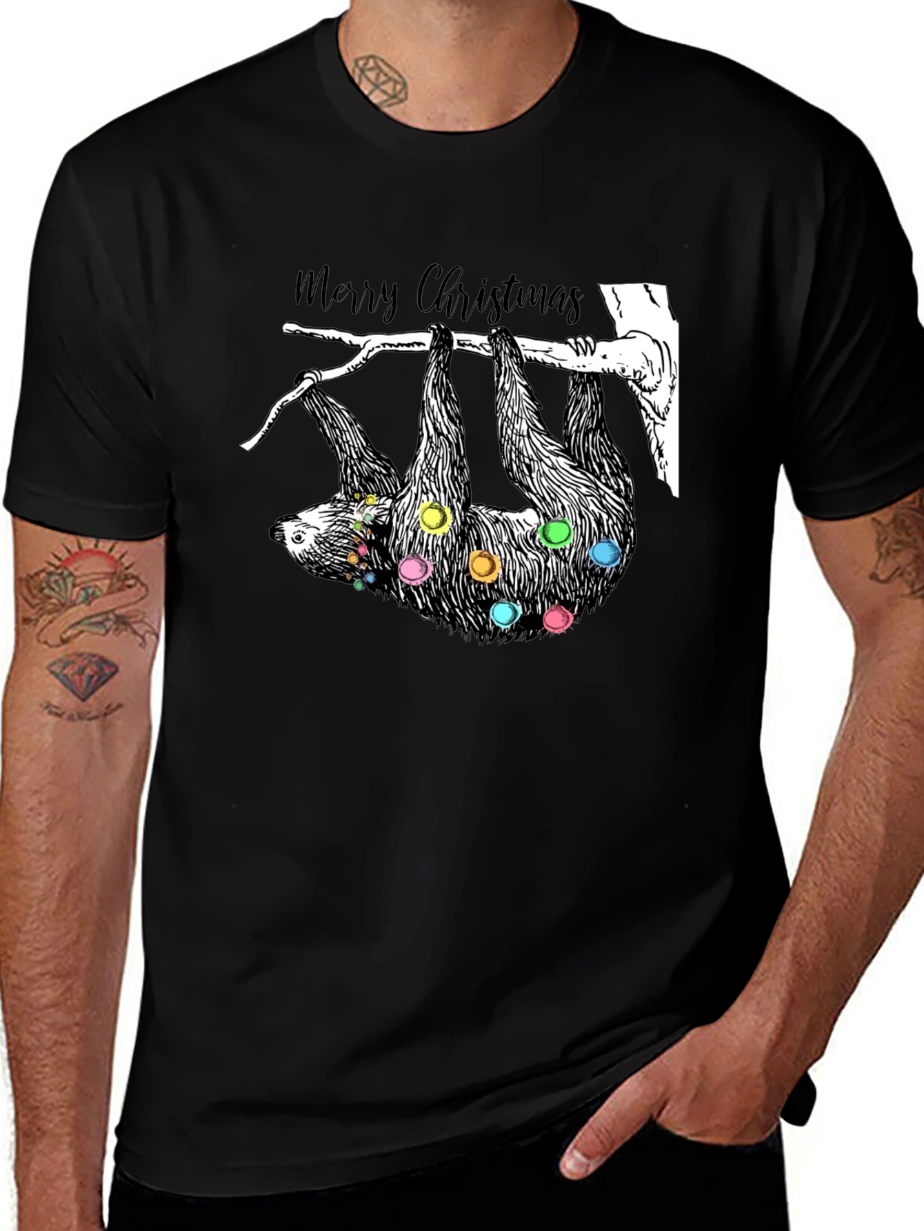Festive Sloth Christmas T-Shirt