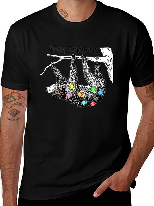 Festive Sloth Christmas T-Shirt