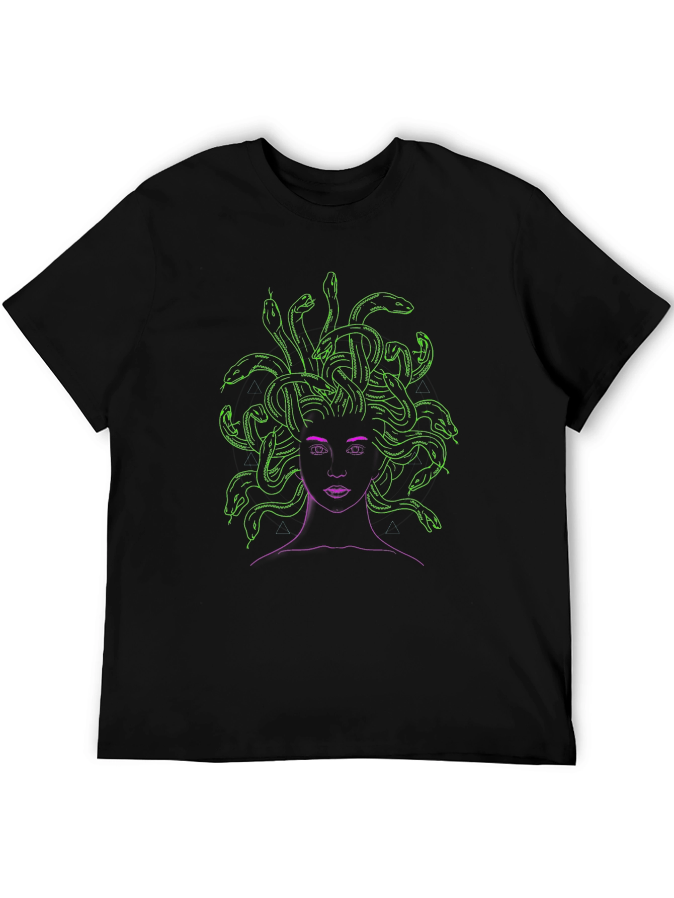 Medusa Graphic Tee - Neon Green Snake Hair