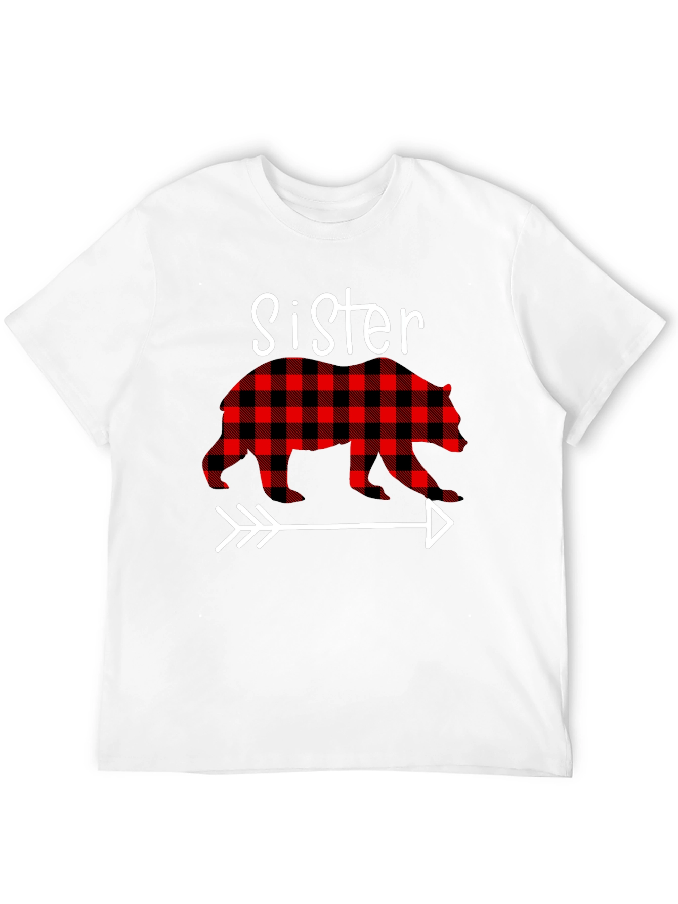 Sister Bear Buffalo Plaid Arrow T-Shirt