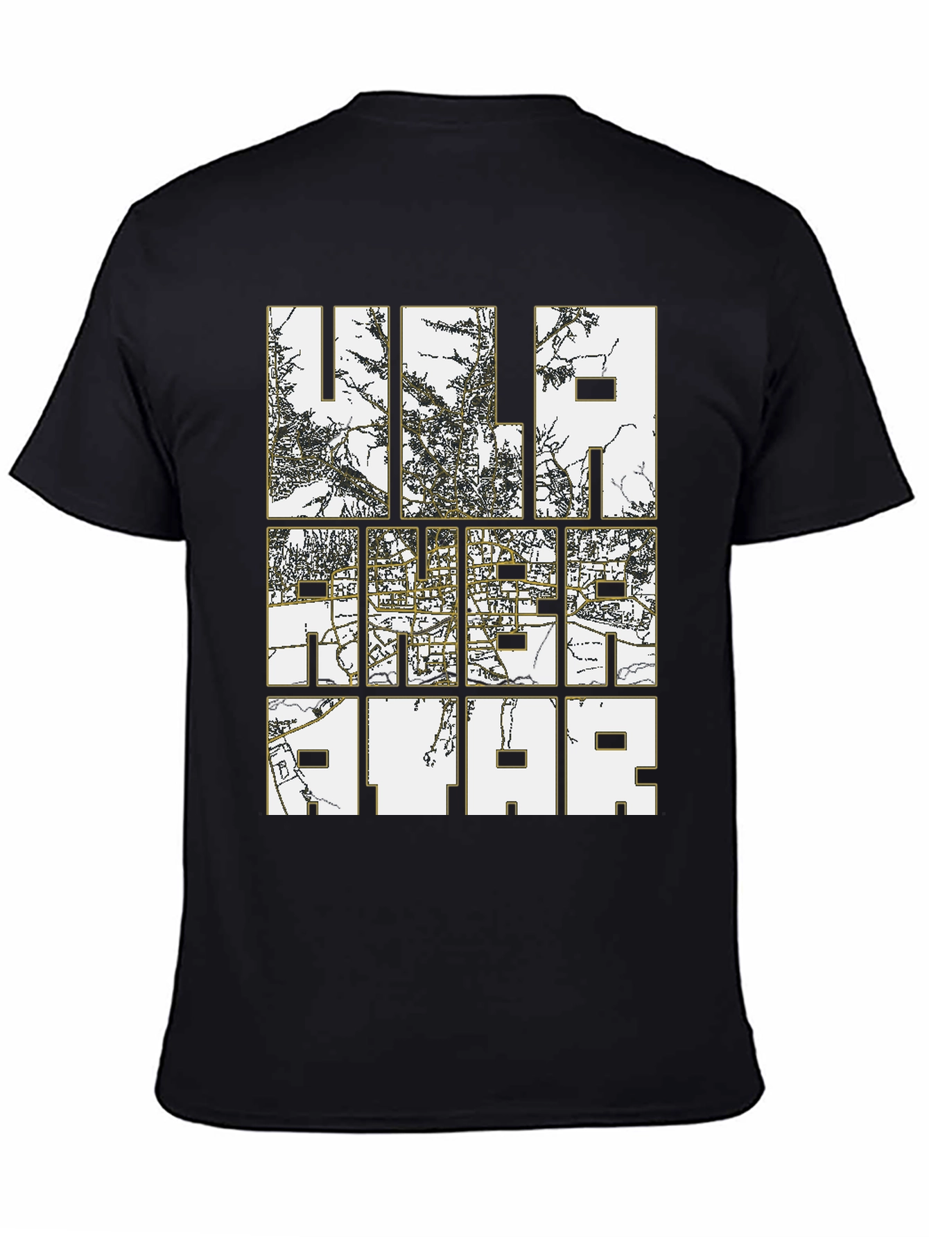 Urban Map Graphic Tee - Stylish Black T-Shirt