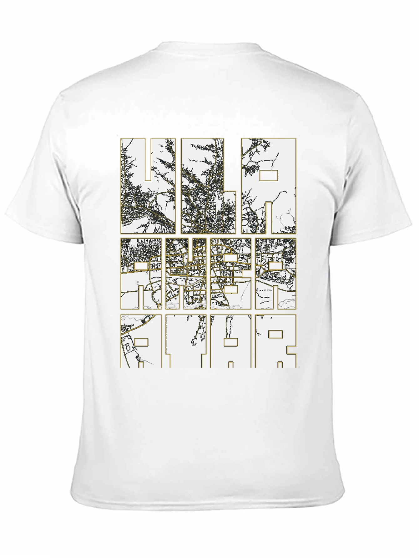 Urban Map Graphic Tee - Stylish Black T-Shirt