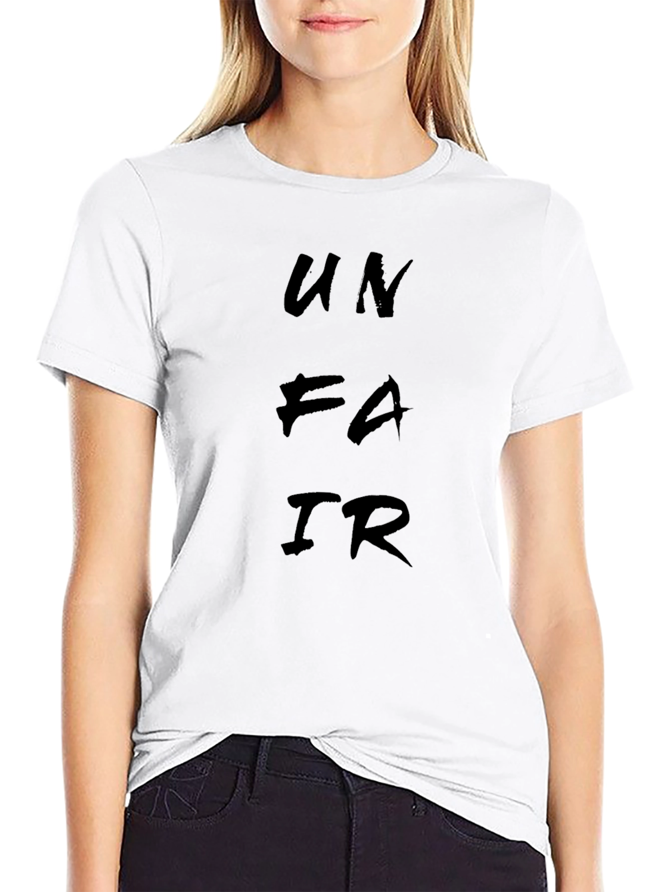 Unfair Black Graphic Tee - Modern Streetwear