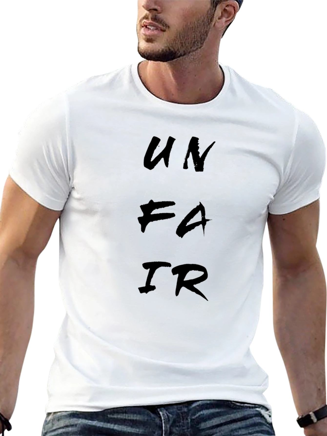 Unfair Black Graphic Tee - Modern Streetwear