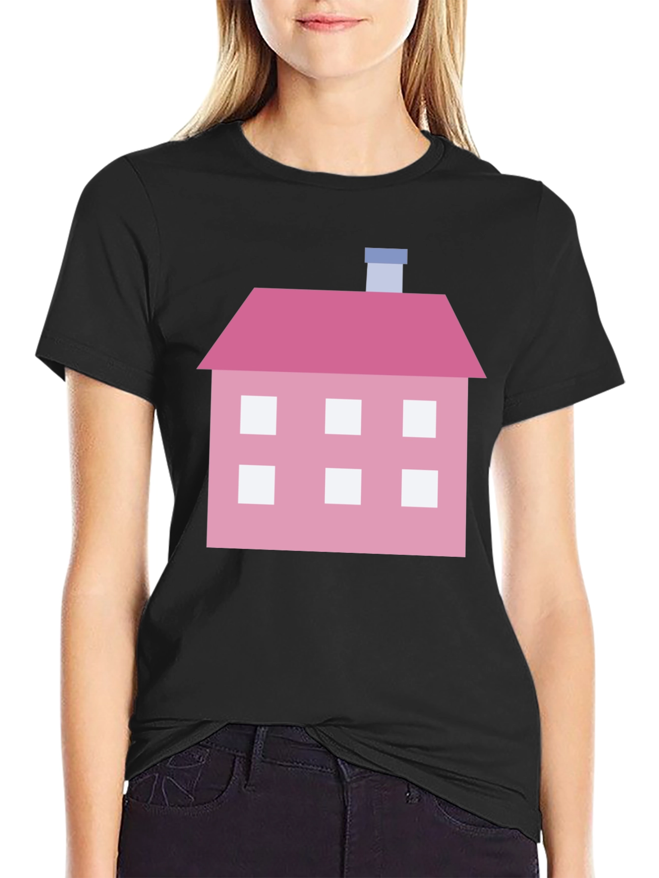 Pink House Graphic Tee - Cute & Casual Style