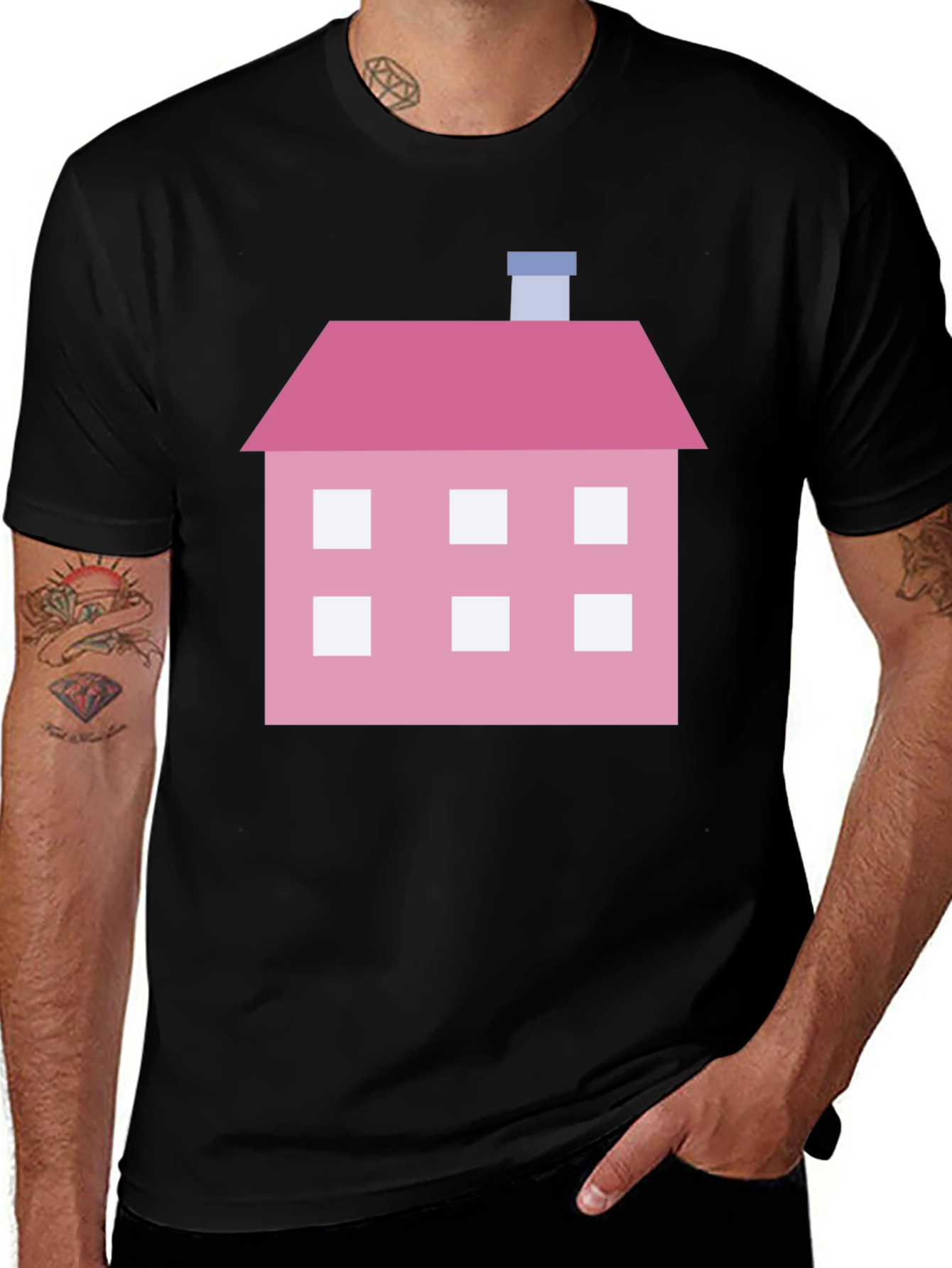 Pink House Graphic Tee - Cute & Casual Style