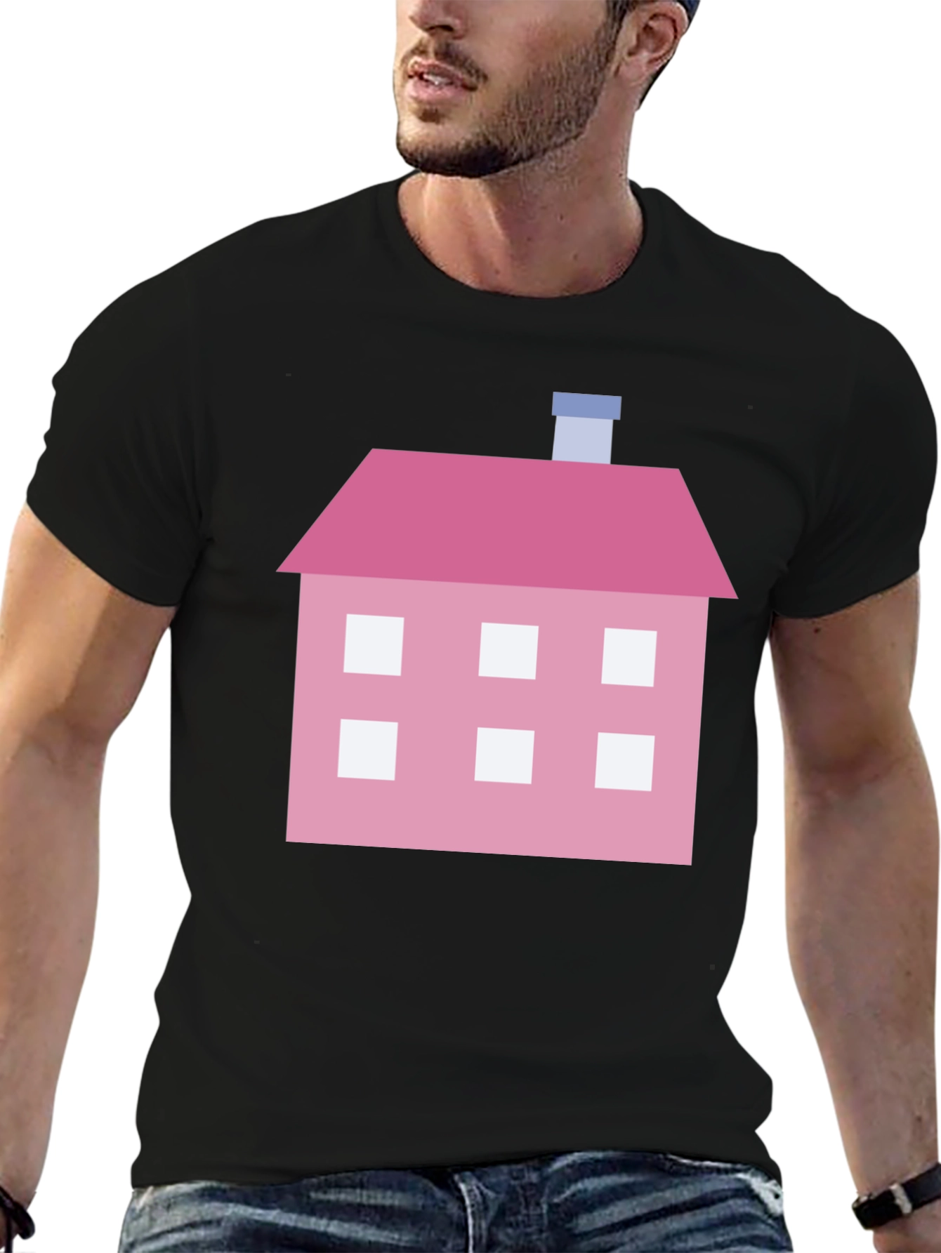 Pink House Graphic Tee - Cute & Casual Style