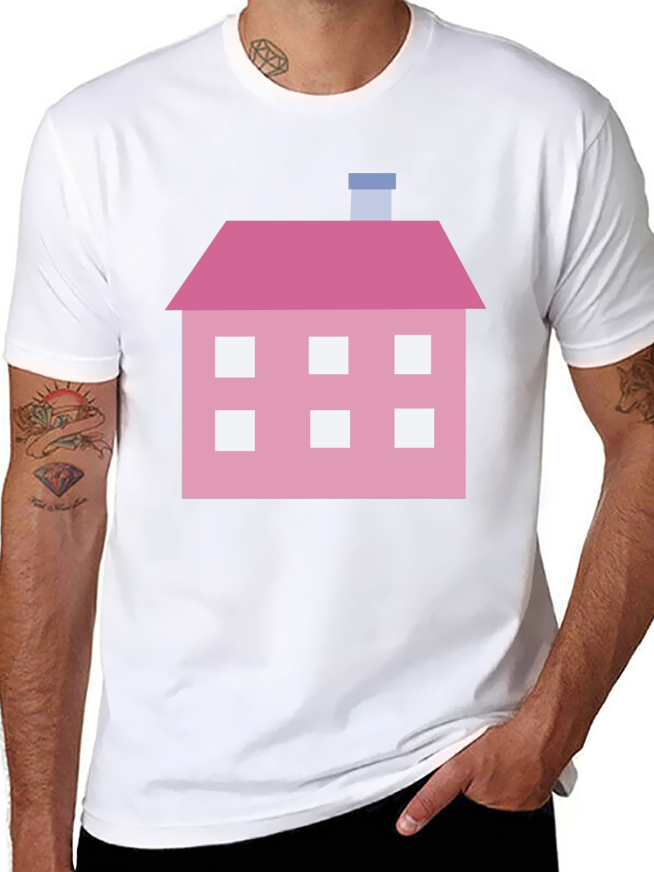 Pink House Graphic Tee - Cute & Casual Style
