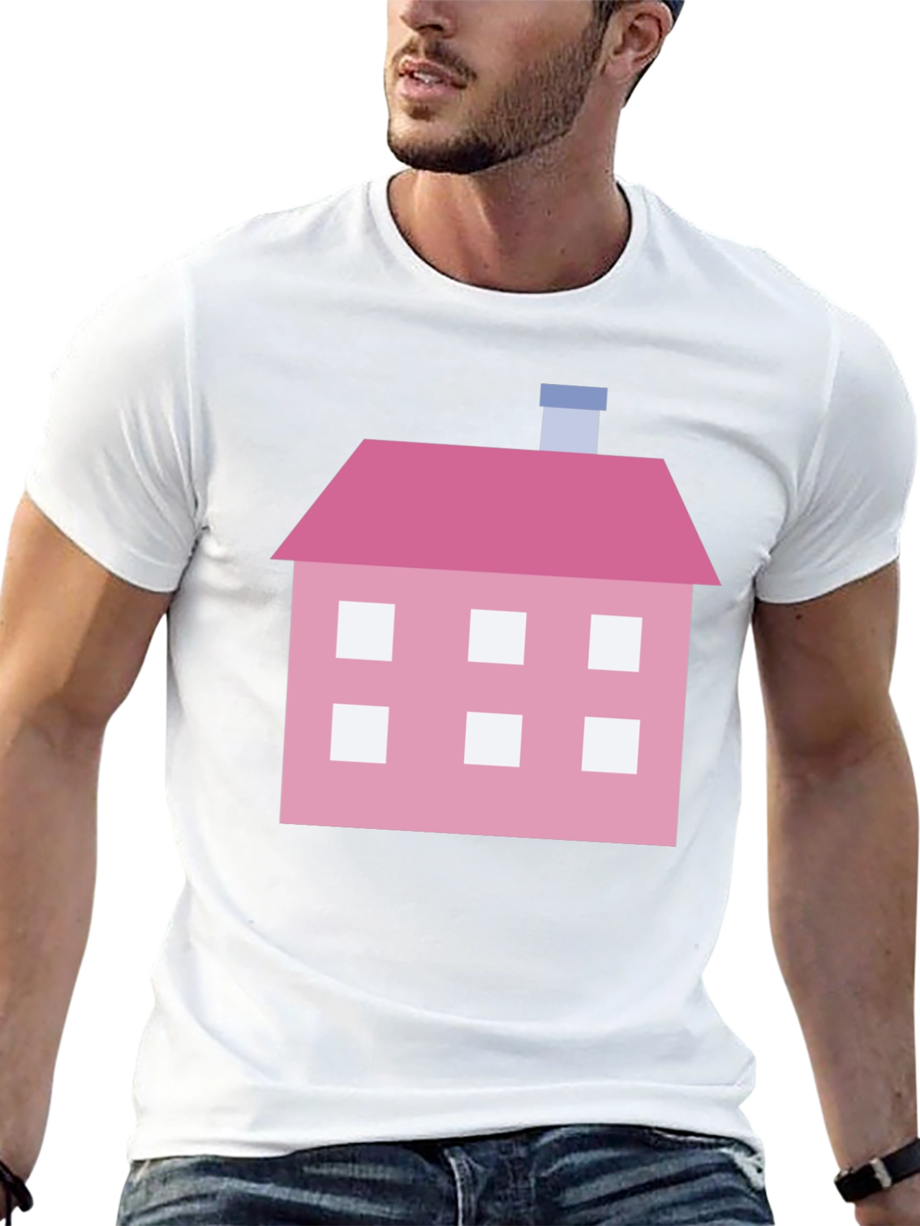 Pink House Graphic Tee - Cute & Casual Style