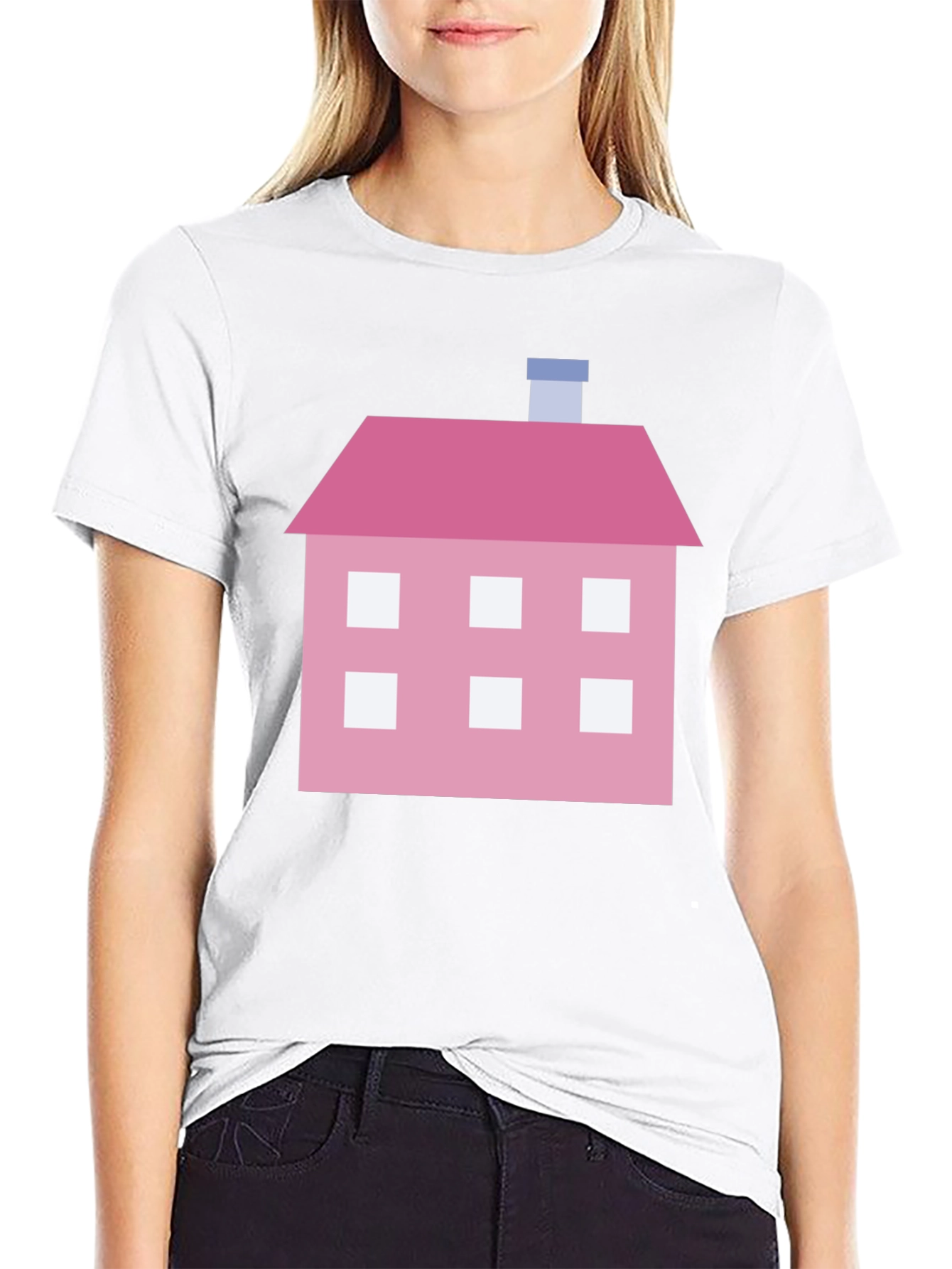 Pink House Graphic Tee - Cute & Casual Style
