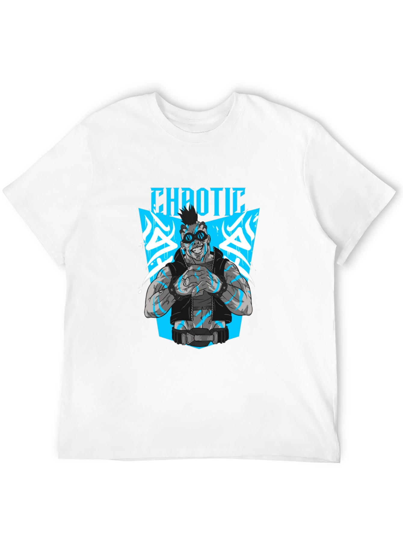 Chaotic Graphic Black T-Shirt for Men